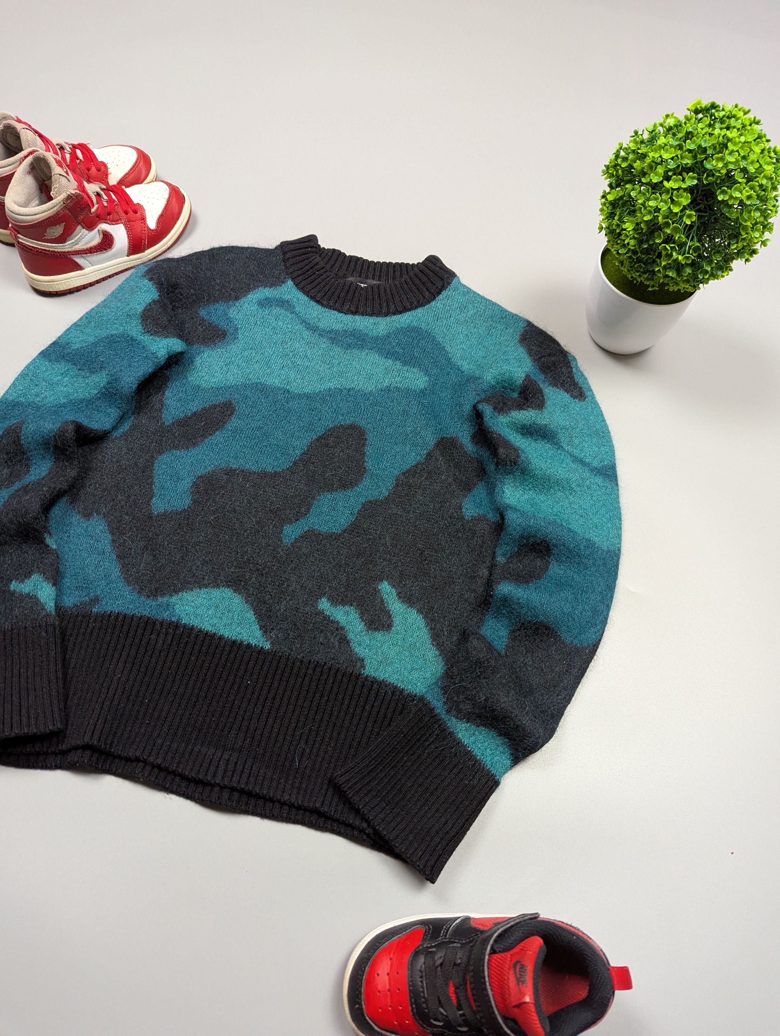 Diesel DIESEL Women's Camouflage Trendy Wool Y2k Sweater Size XS / US 0-2 / IT 36-38 - 3 Thumbnail