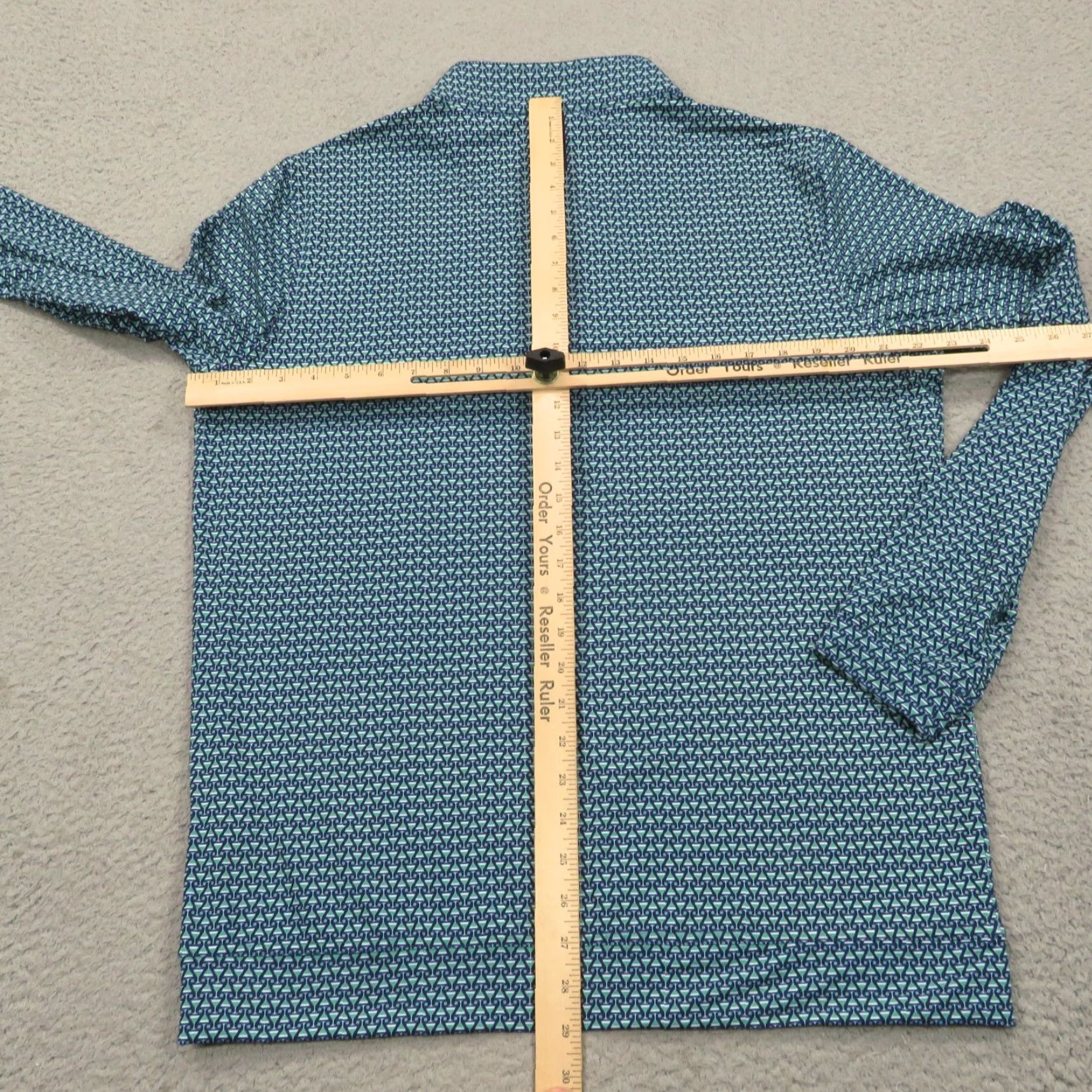 Vintage Rhoback Mens 1/4 Zip Golf Performance Sweater Martini Cocktail Print Drink Blue Size US M / EU 48-50 / 2 - 7 Thumbnail
