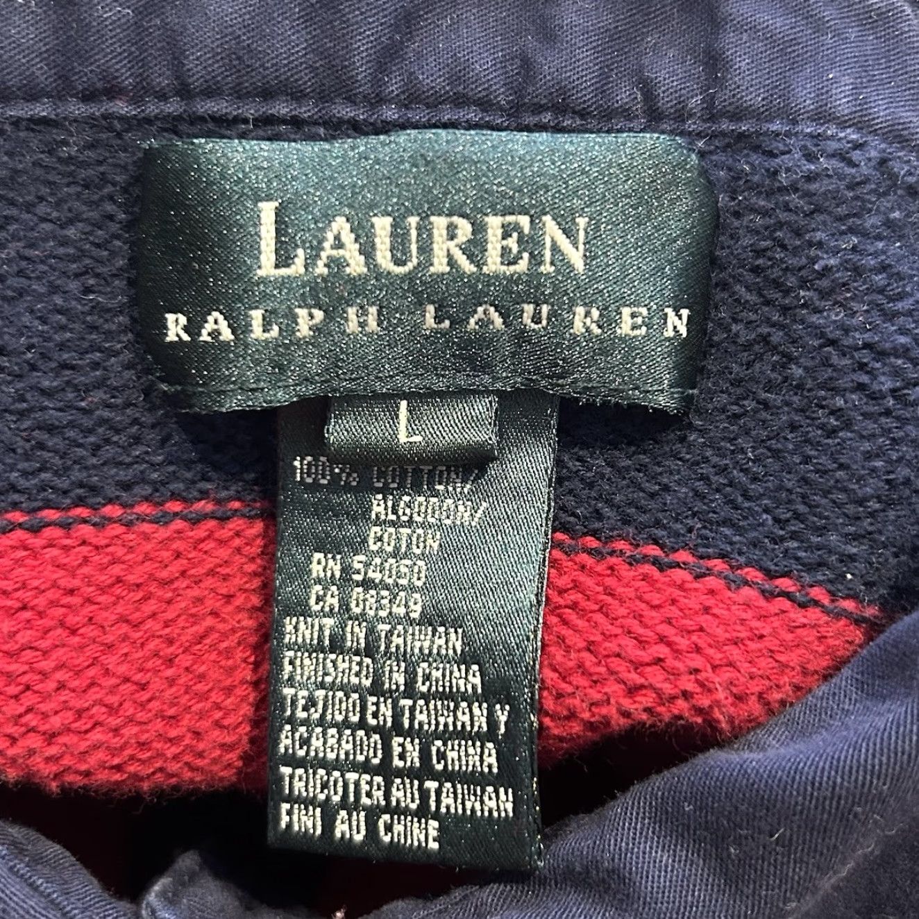 Ralph Lauren Ralph Lauren Pullover Sweater Collared Navy Red Striped Women’s Large Size L Multicolor Knit Size L / US 10 / IT 46 - 4 Thumbnail