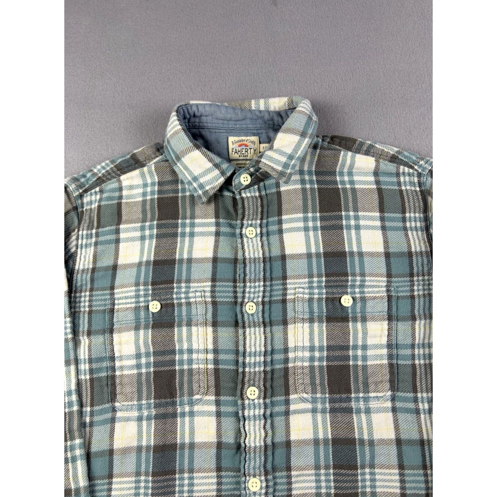 Faherty Faherty Shirt Men S Plaid Cotton Button-Up Embroidered Back Custom Multicolor Long Sleeve Button-Up Shirt Men S Size US S / EU 44-46 / 1 - 2 Thumbnail