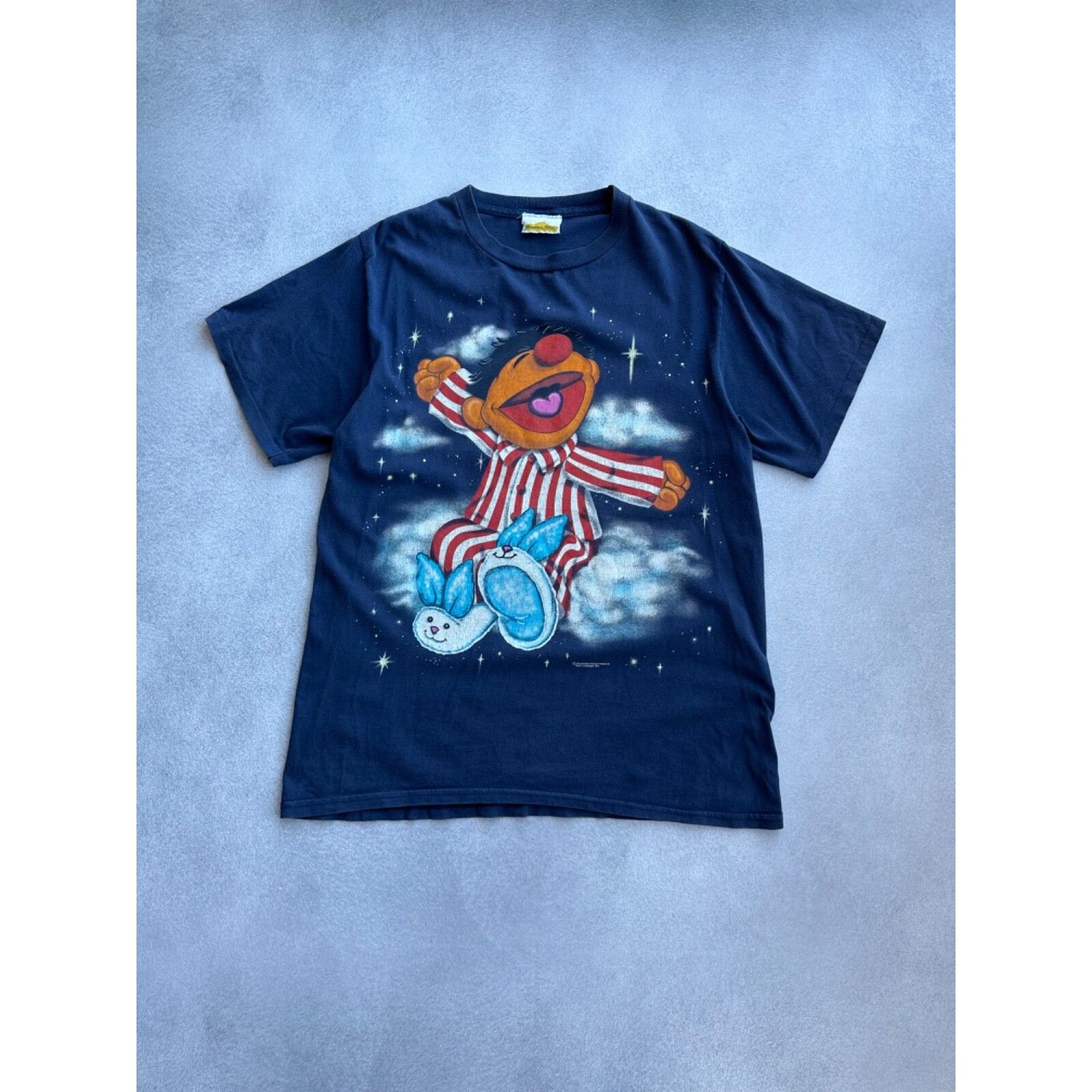 Vintage Sesame Street Ernie in pajamas Vtg Jim Henson doublesided Size US L / EU 52-54 / 3 - 1 Thumbnail