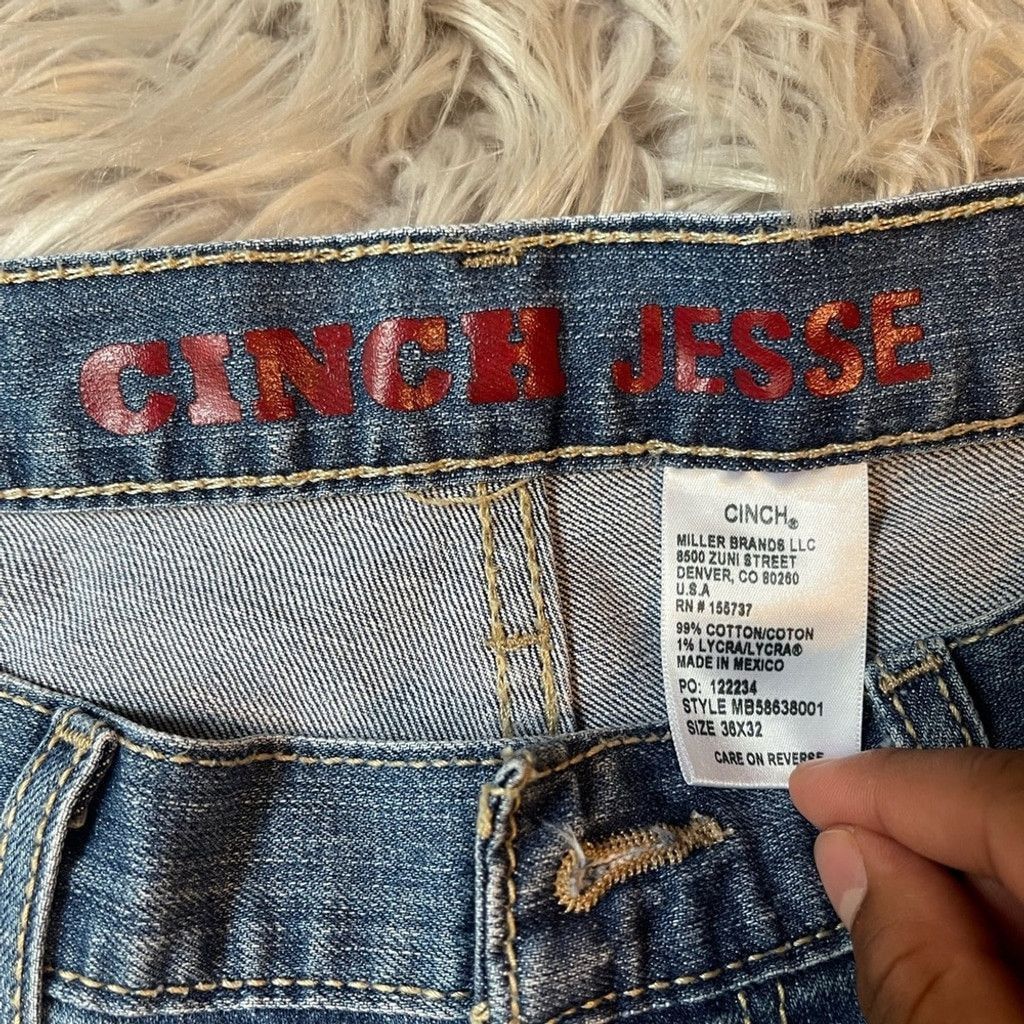 CINCH Cinch Blue Straight Leg Jeans Classic Style Size US 36 / EU 52 - 5 Thumbnail