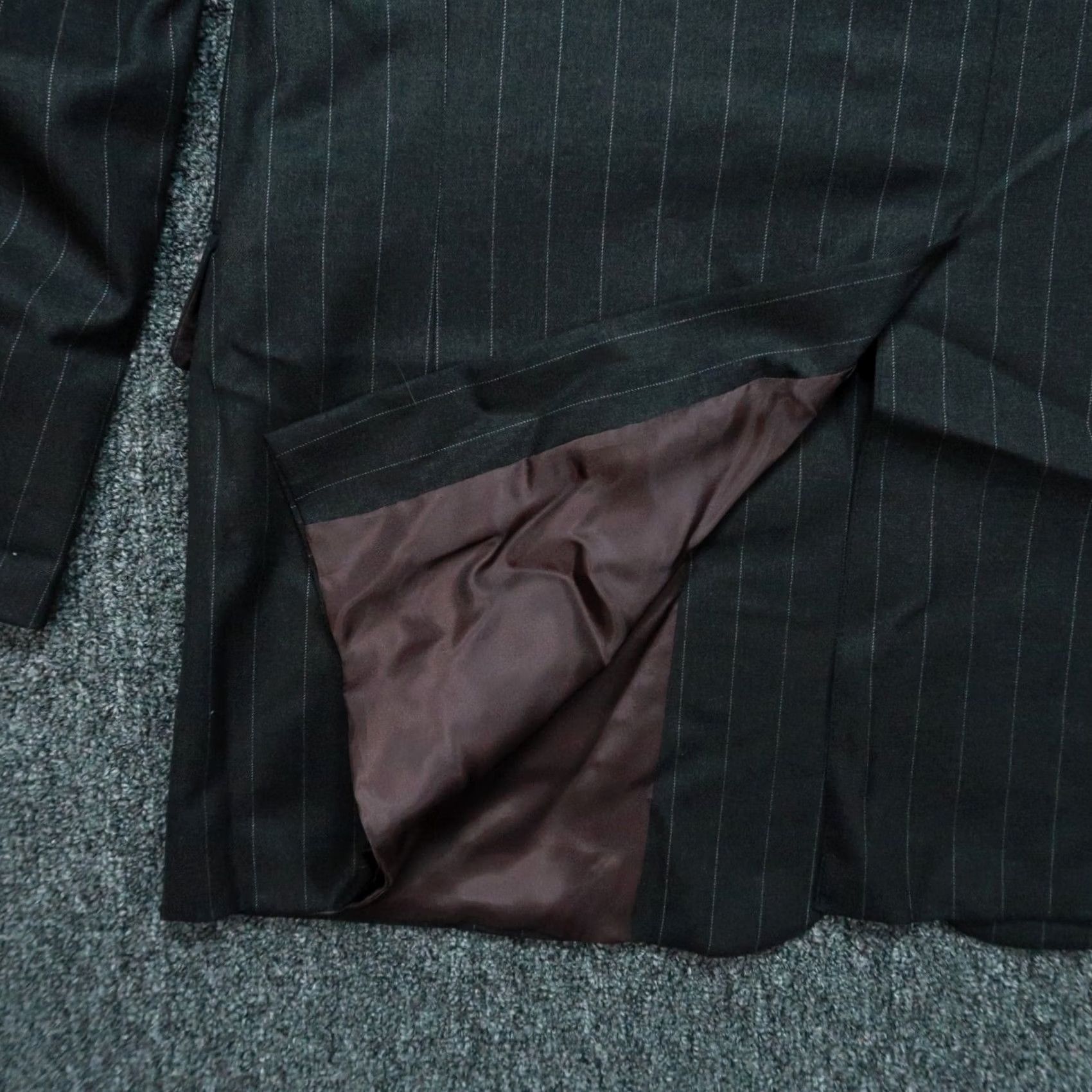 Vintage VINTAGE Hickey Freeman Blazer Men 42R Gray Worsted Wool Striped Pinstripe Jacket Size 42R - 7 Thumbnail