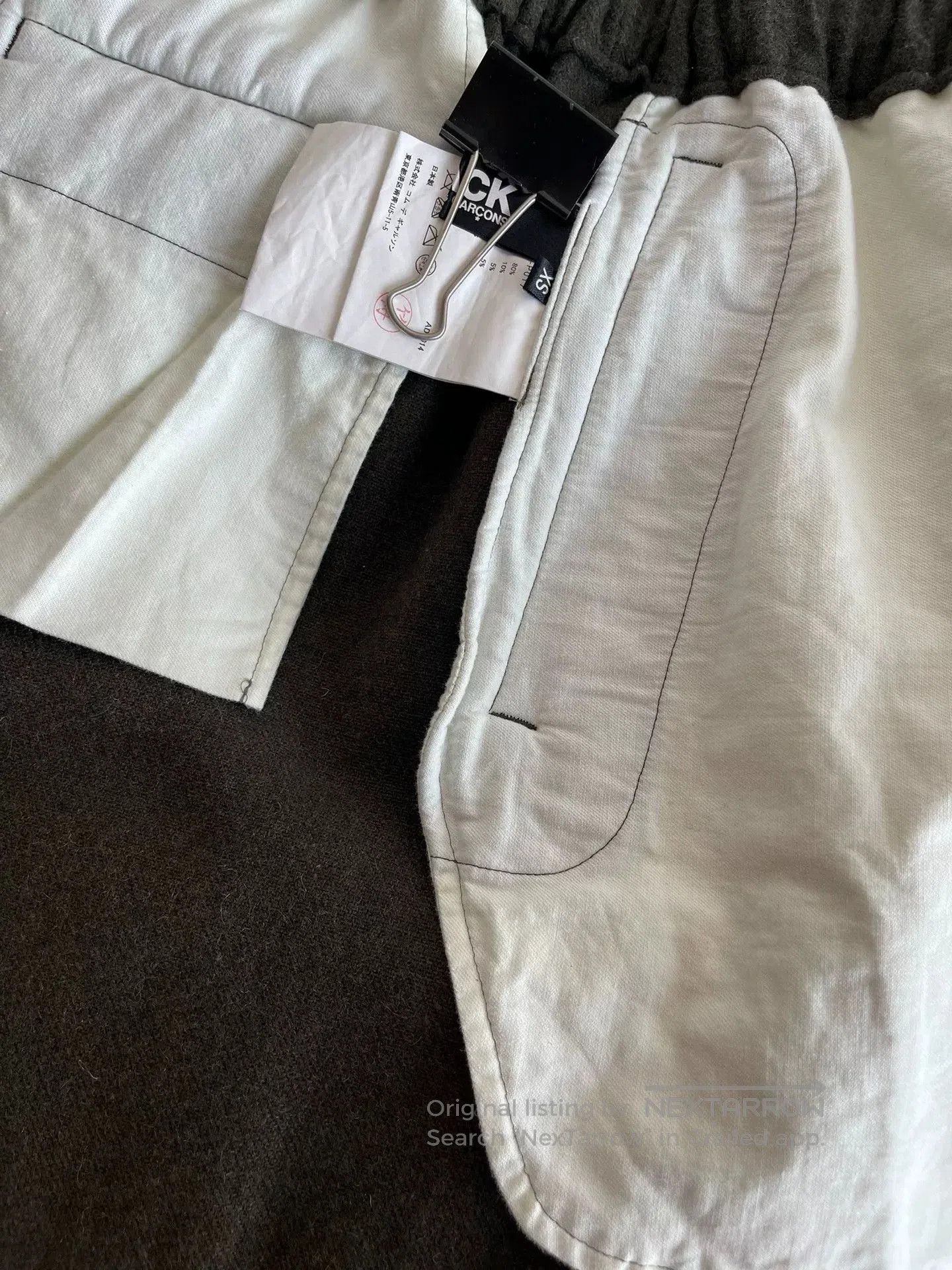 CDG by Comme des Garcons Black Military Style Wool Tapered Pants. Size US 26 / EU 42 - 7 Thumbnail