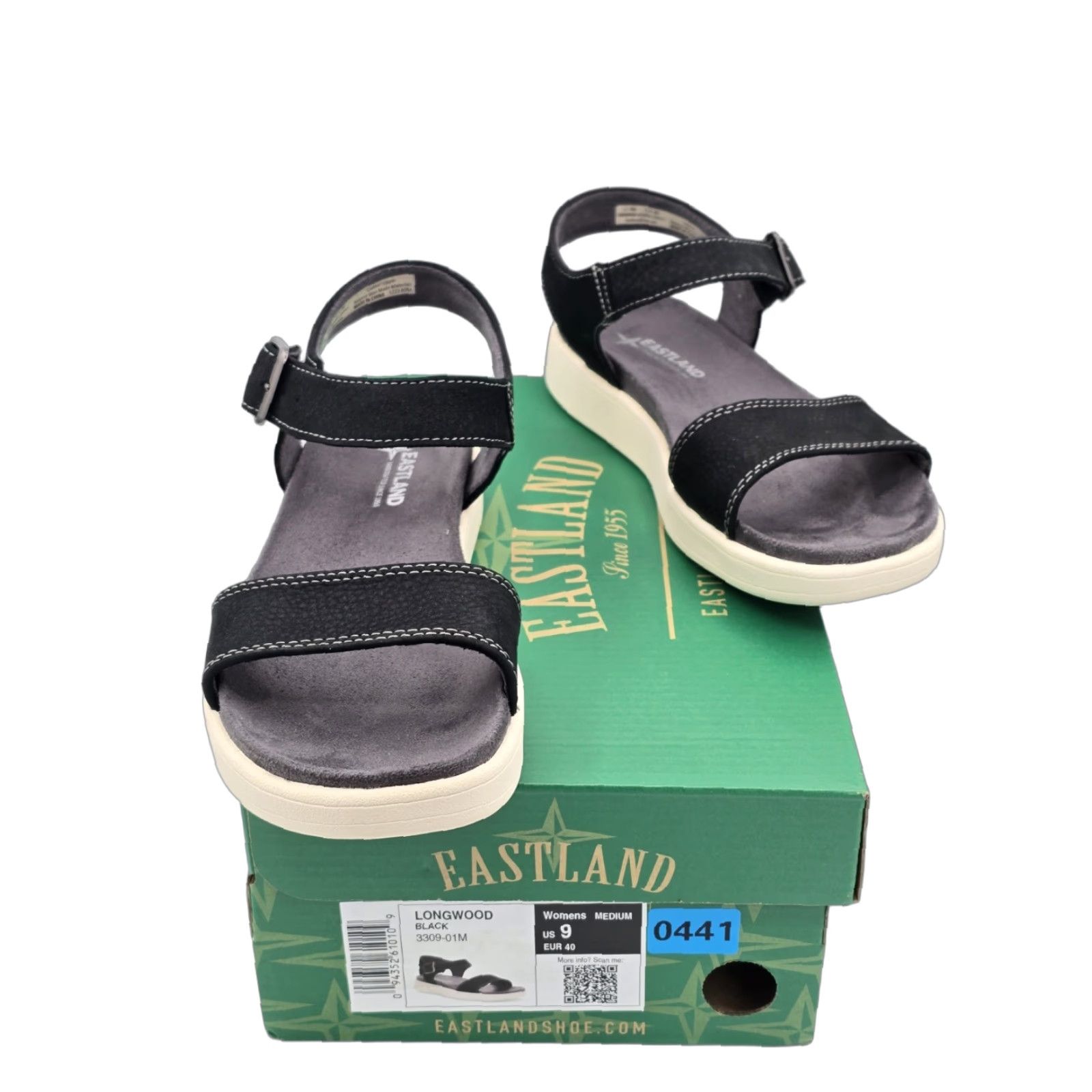 Eastland VINTAGE Eastland Women's Longwood Black Backstrap Slide Sandal Sz 9 M Size US 9 / IT 39 - 1 Thumbnail