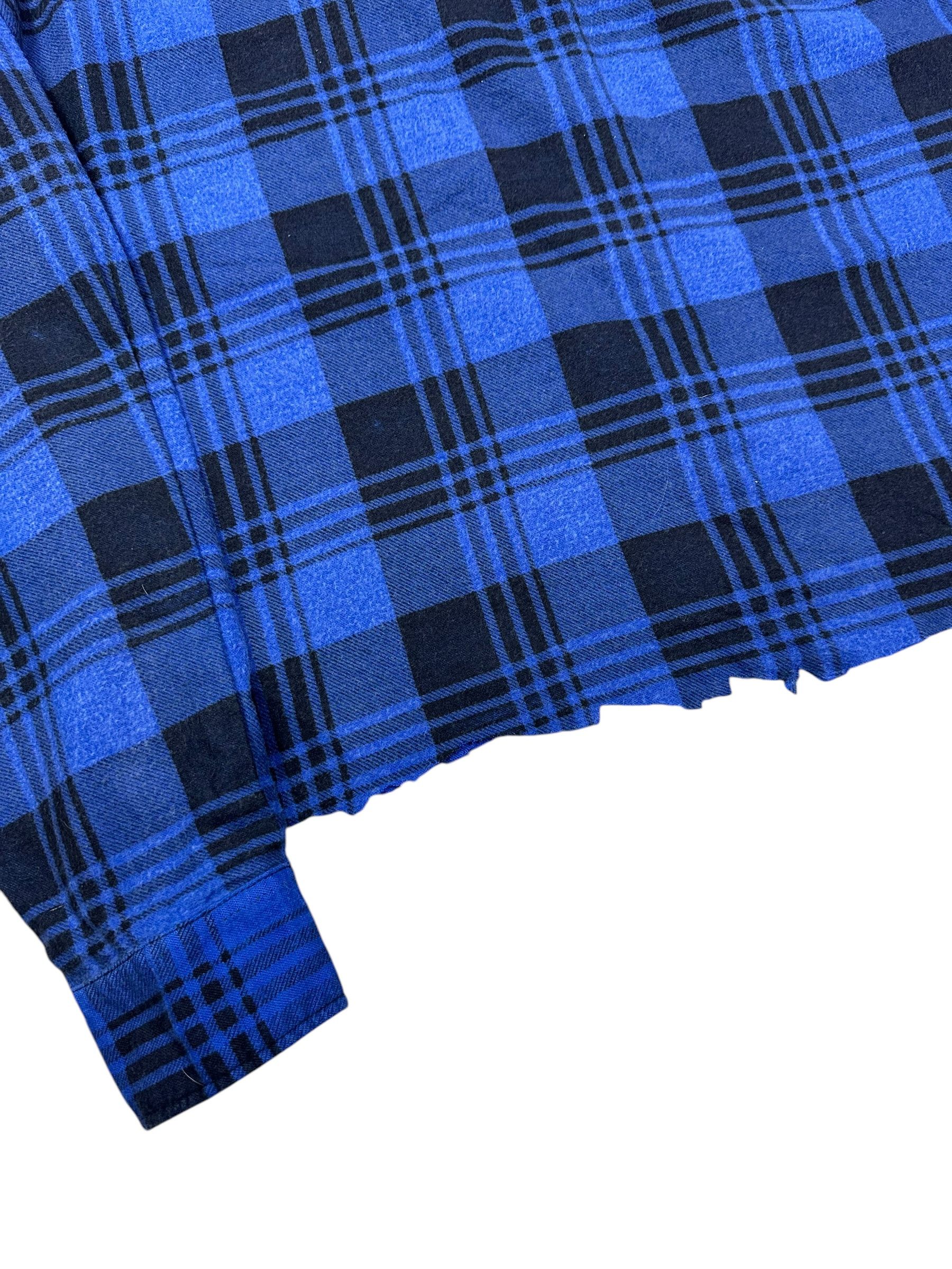 Japanese Brand × Vintage Vintage y2k Blue Flannel Cropped Button Up Shirt Size US L / EU 52-54 / 3 - 5 Thumbnail