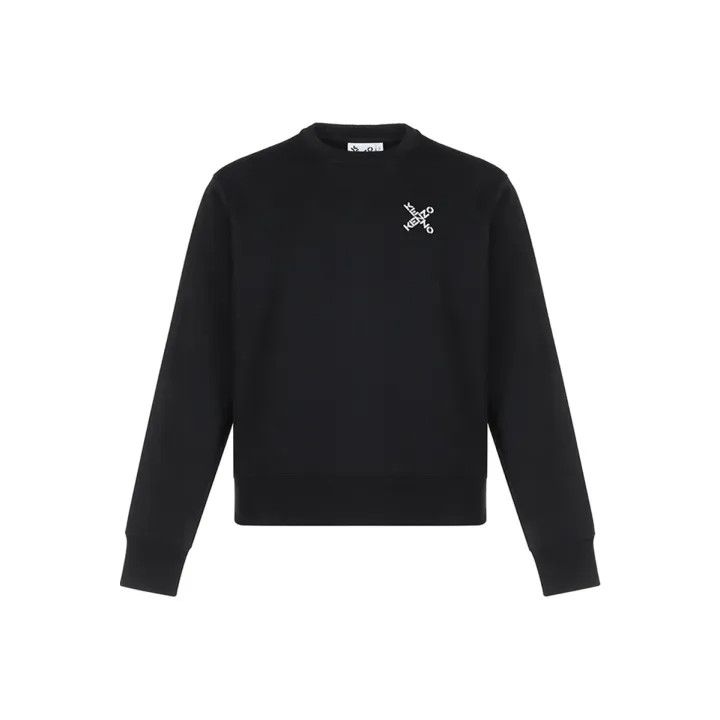 Kenzo KENZO Little X Black Crewneck Sweatshirt for Men 0079 Size US M / EU 48-50 / 2 - 1 Thumbnail