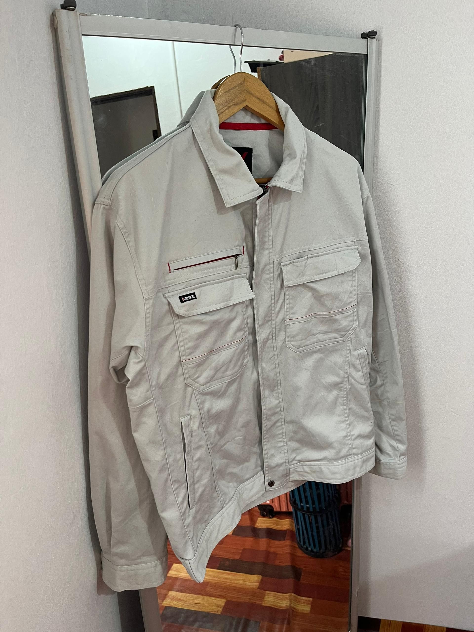 Kansai Yamamoto Kansai Yamamoto Light Grey Utility Work Jacket Size US L / EU 52-54 / 3 - 2 Thumbnail