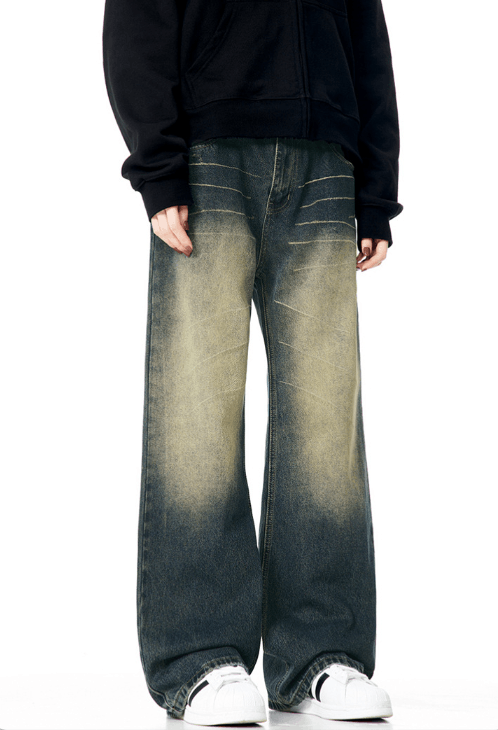 Japanese Brand American retro washed loose casual versatile cleanfit jeans Size US 32 / EU 48 - 3 Thumbnail