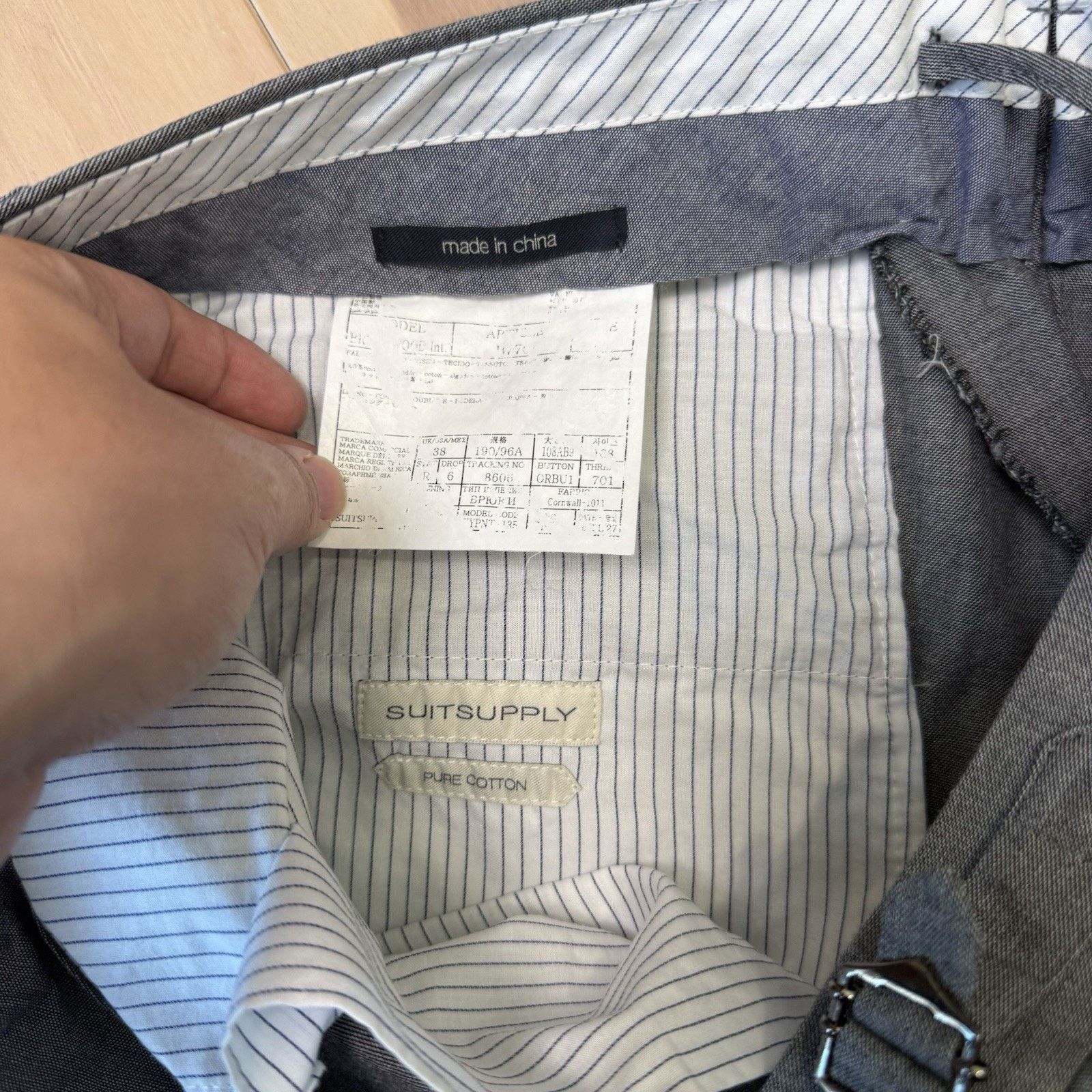 Suitsupply Suit Supply Dress Pants 35 Gray Pleated Made in Italy Size US 35 - 6 Thumbnail