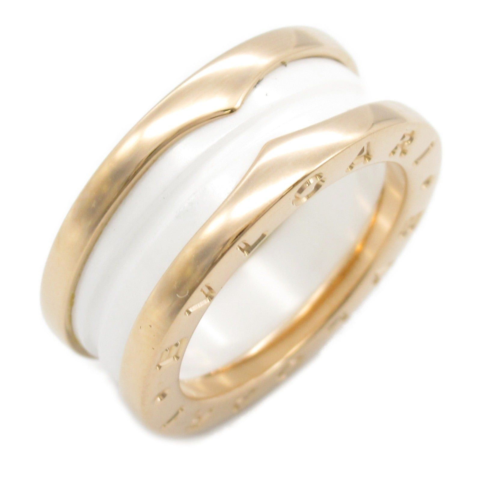 Bvlgari Bvlgari B Zero One Ring Ceramic K18Pg (Pink Gold) White Size ONE SIZE - 1 Thumbnail