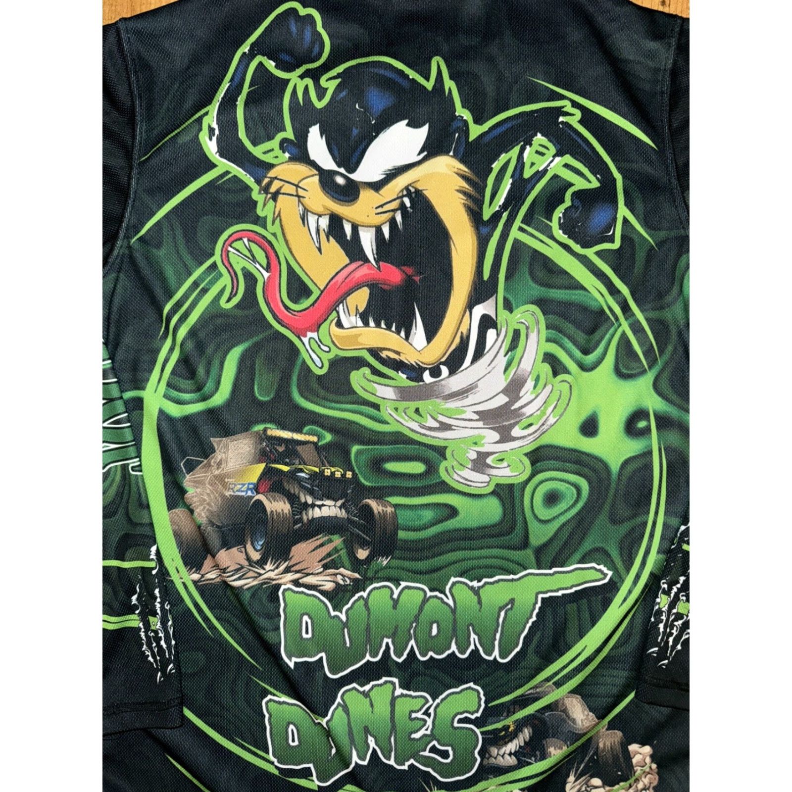 Vintage Off Roading Motorcross Long Sleeve Shirt Unbranded Unisex Adults S Black Tazmanian Devil Green 19x25 Size US S / EU 44-46 / 1 - 7 Thumbnail