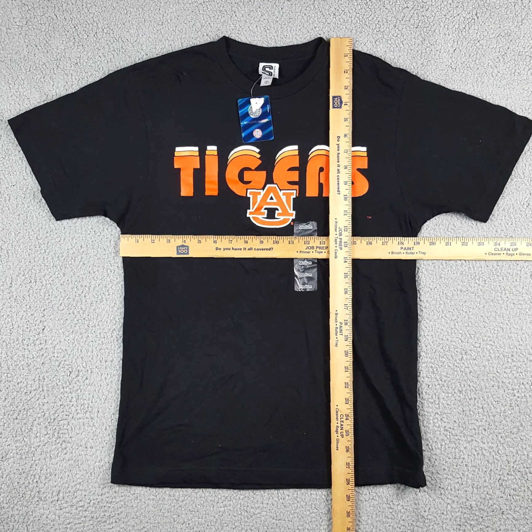 NCAA VINTAGE Spike Sports Auburn Tigers Football T-Shirt Men's Medium Black NCAA College 90s Retro Sportswear Size US M / EU 48-50 / 2 - 6 Thumbnail
