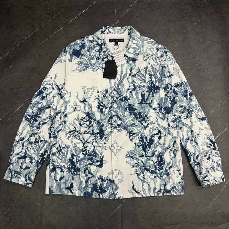 Louis Vuitton louis vuitton coral print denim shirt XXL-dmc Size US XXL / EU 58 / 5 - 1 Thumbnail