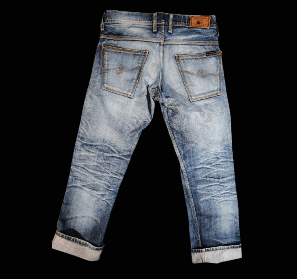 Japanese Brand Blue Way "Made in Nippon" Heavy Whiskered Distressed Denim Size US 32 / EU 48 - 2 Thumbnail