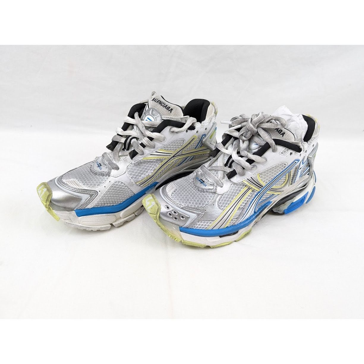 Balenciaga o1rshd1 Rubber Runner in White/Yellow/Blue Size US 9 / EU 42 - 17 Thumbnail
