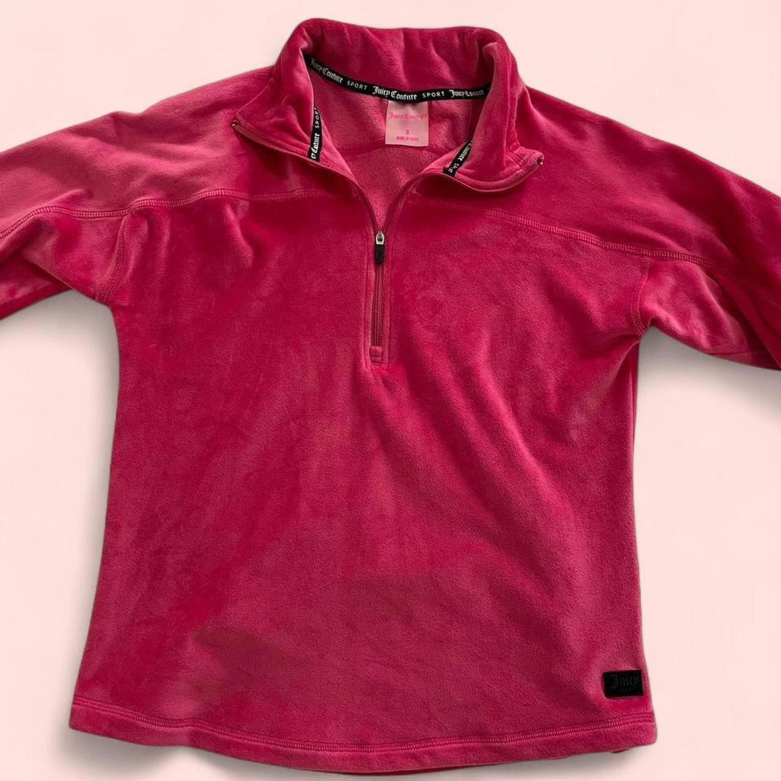 Juicy Couture Jeans Pink Juicy Couture velour quarter zip sweater Size XS / US 0-2 / IT 36-38 - 5 Thumbnail