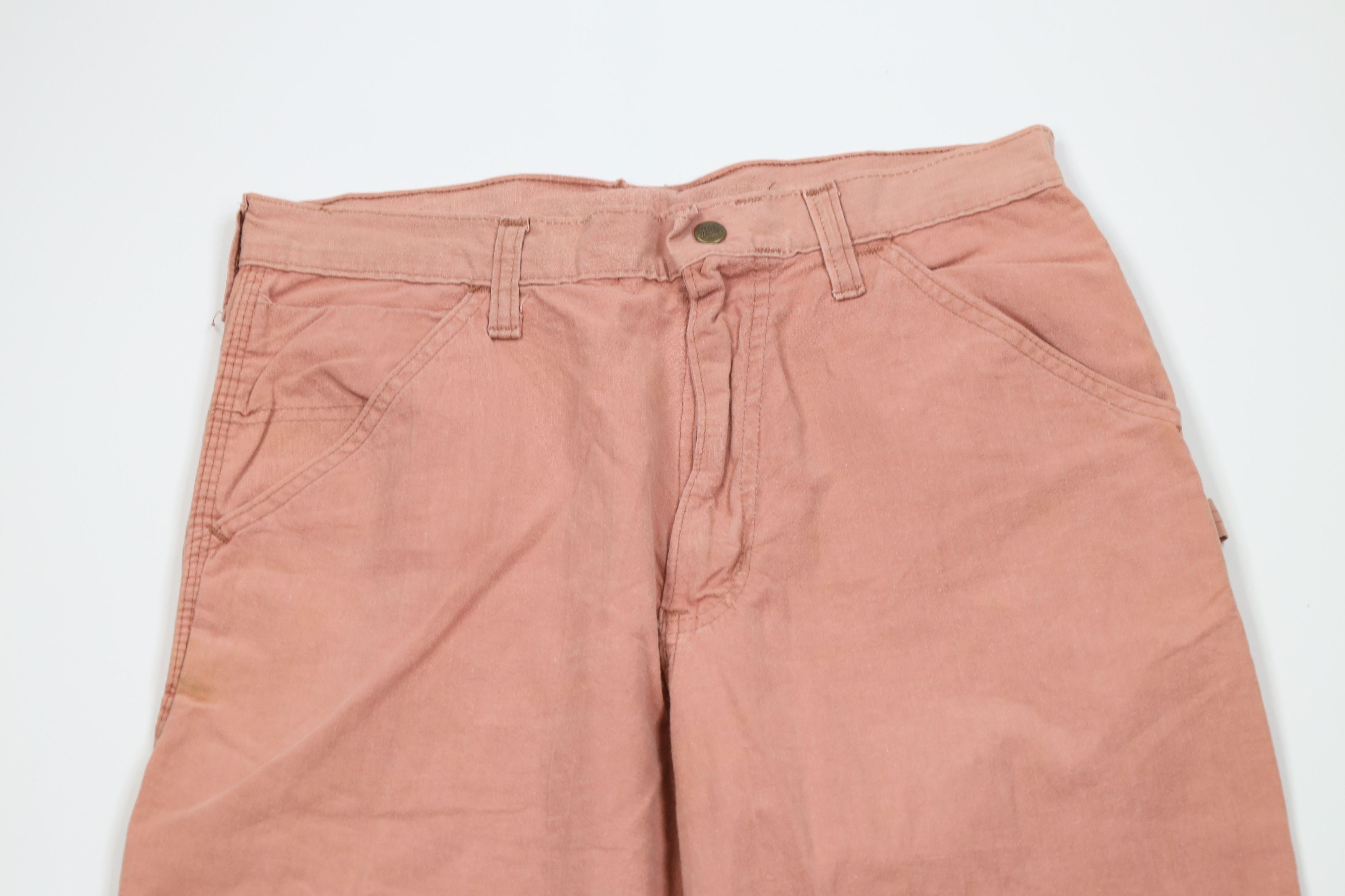 Vintage Vintage 60s 70s Streetwear Dungaree Work Pants Pink USA Size US 32 / EU 48 - 2 Thumbnail