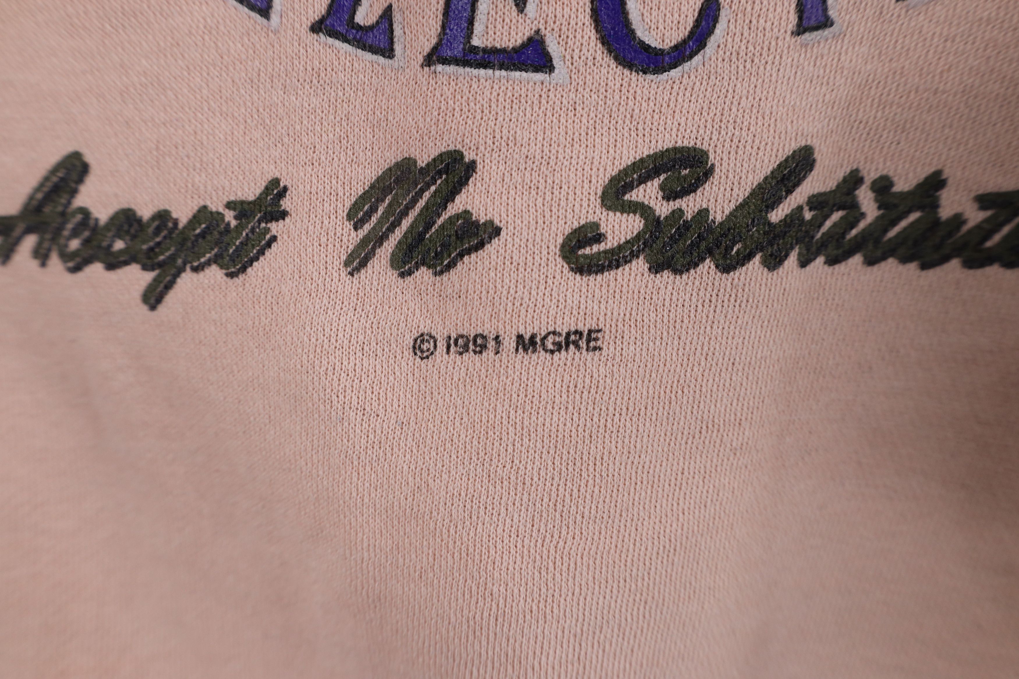 Vintage Vintage 90s IOU Streetwear Spell Out Mock Neck Sweatshirt Size L / US 10 / IT 46 - 6 Thumbnail