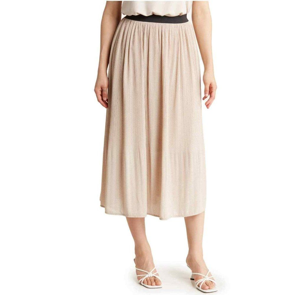 Adrianna Papell NWT New $99 Adrianna Papell Beige Polka Dot Release Pleat M Size 32" / US 10 / IT 46 - 1 Thumbnail