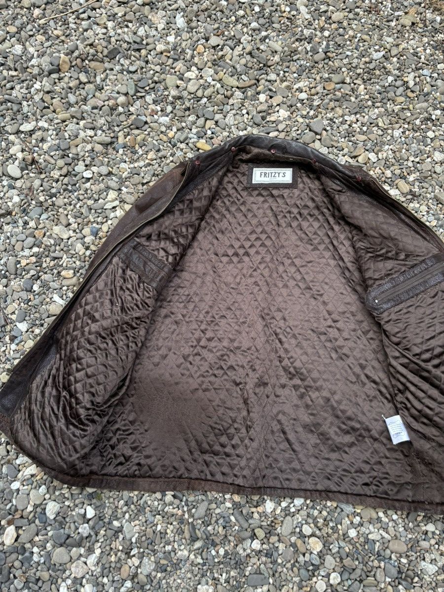 Vintage Vintage Fritz's Leather Grain Brown Jacket Size US L / EU 52-54 / 3 - 7 Thumbnail