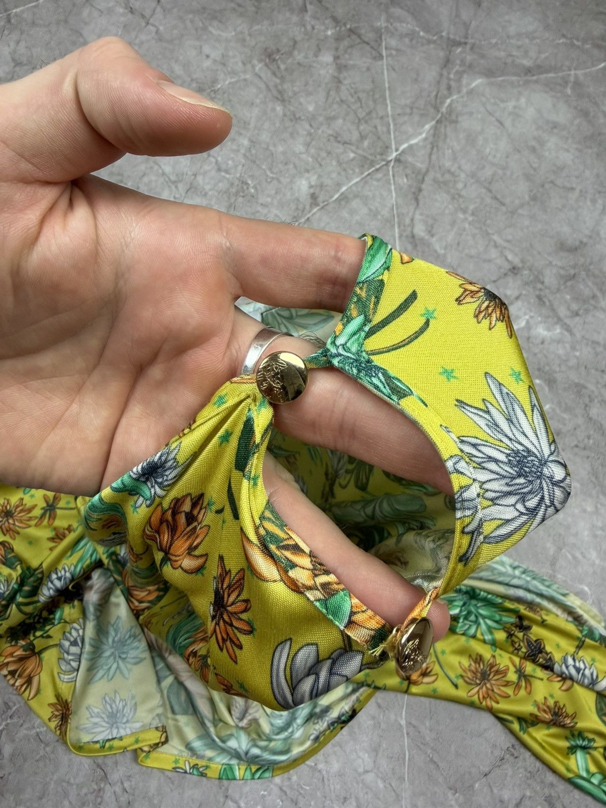 Versace Versace Collection Dragonfly Water Lily Split Sleeve Blouse Size S / US 4 / IT 40 - 9 Thumbnail
