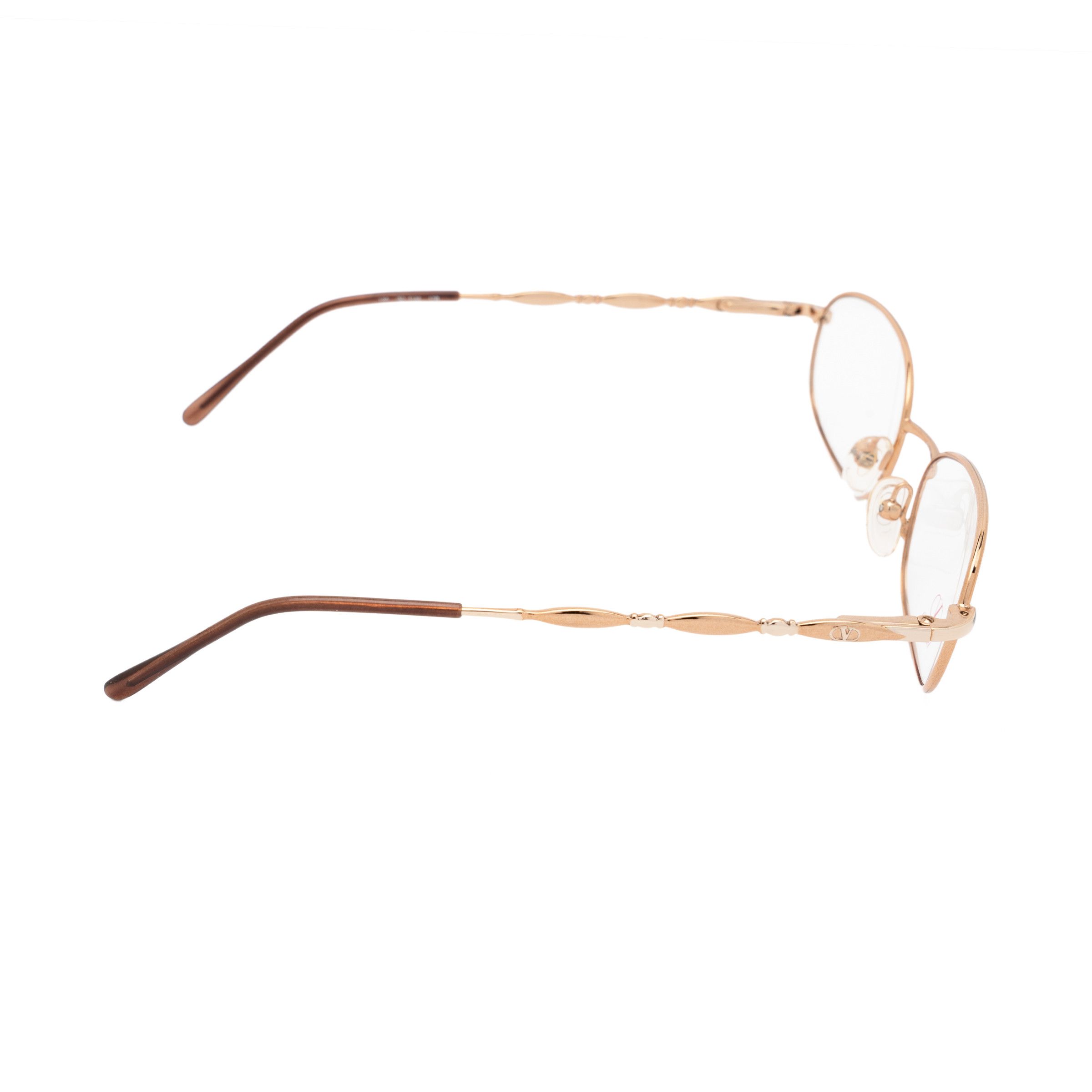 Valentino Valentino '00s Gold Oval Details Glasses Size ONE SIZE - 4 Thumbnail