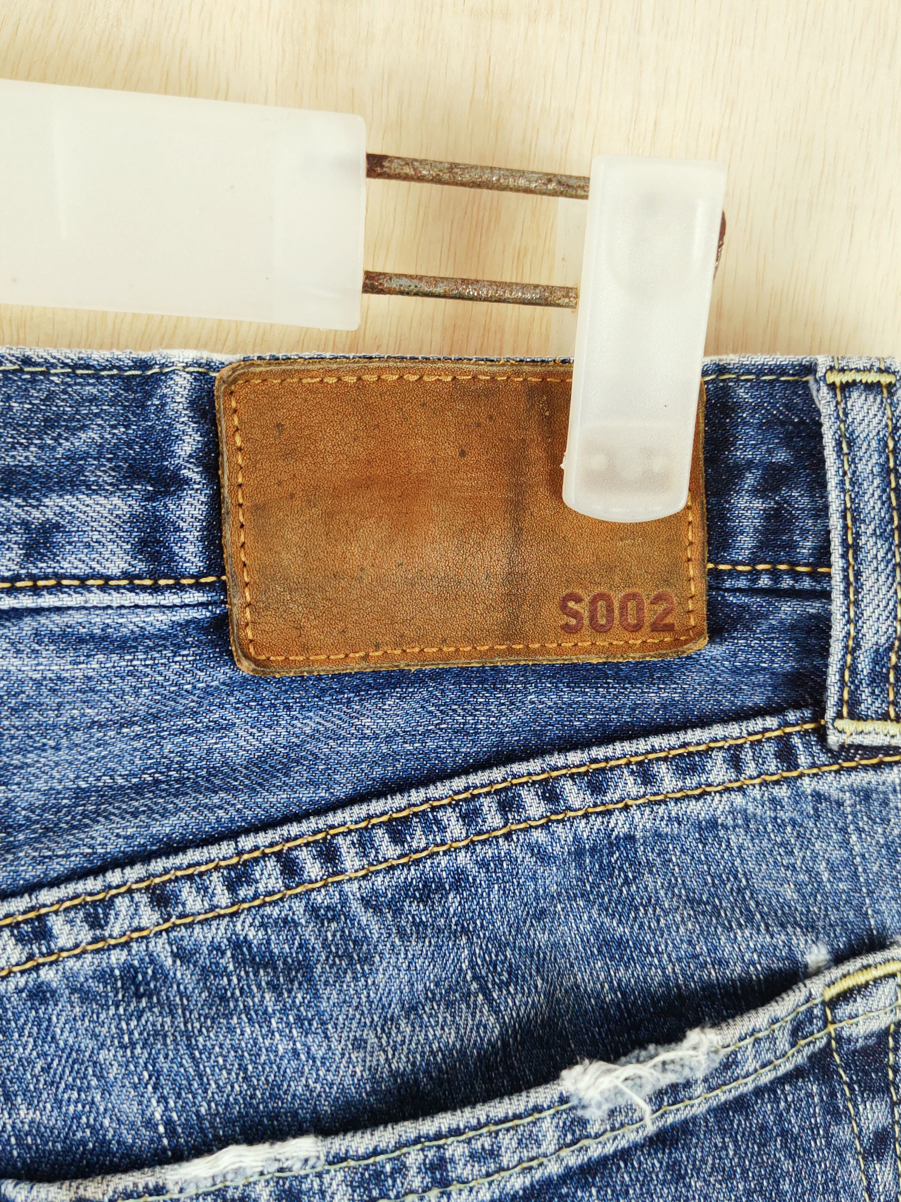 Japanese Brand Uniqlo Blue Distressed Ripped Jeans #S2648 Size US 34 / EU 50 - 8 Thumbnail