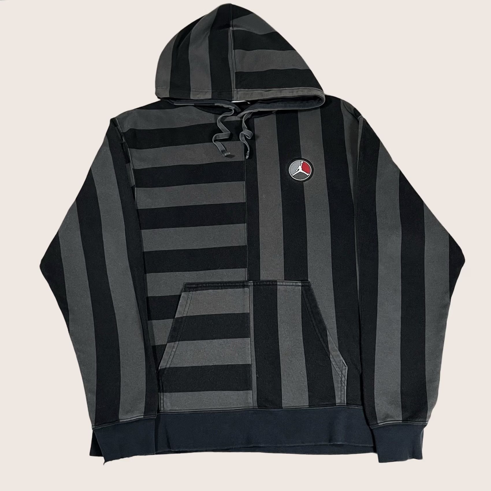 Jordan Brand Air Jordan Hoodie Mens M Gray Stripe Pullover Sweatshirt Retro Jumpman Y2K VTG Size US M / EU 48-50 / 2 - 1 Thumbnail