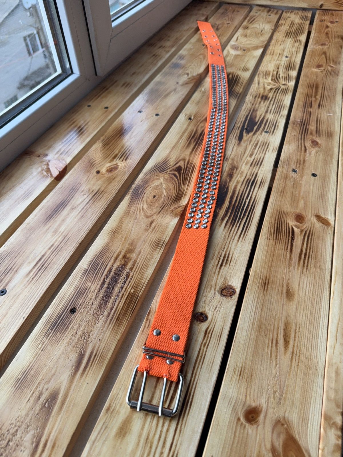 Japanese Brand 00s Opium Alt Punk Japanese Y2K Studded Canvas Belt Skater Size ONE SIZE - 3 Thumbnail