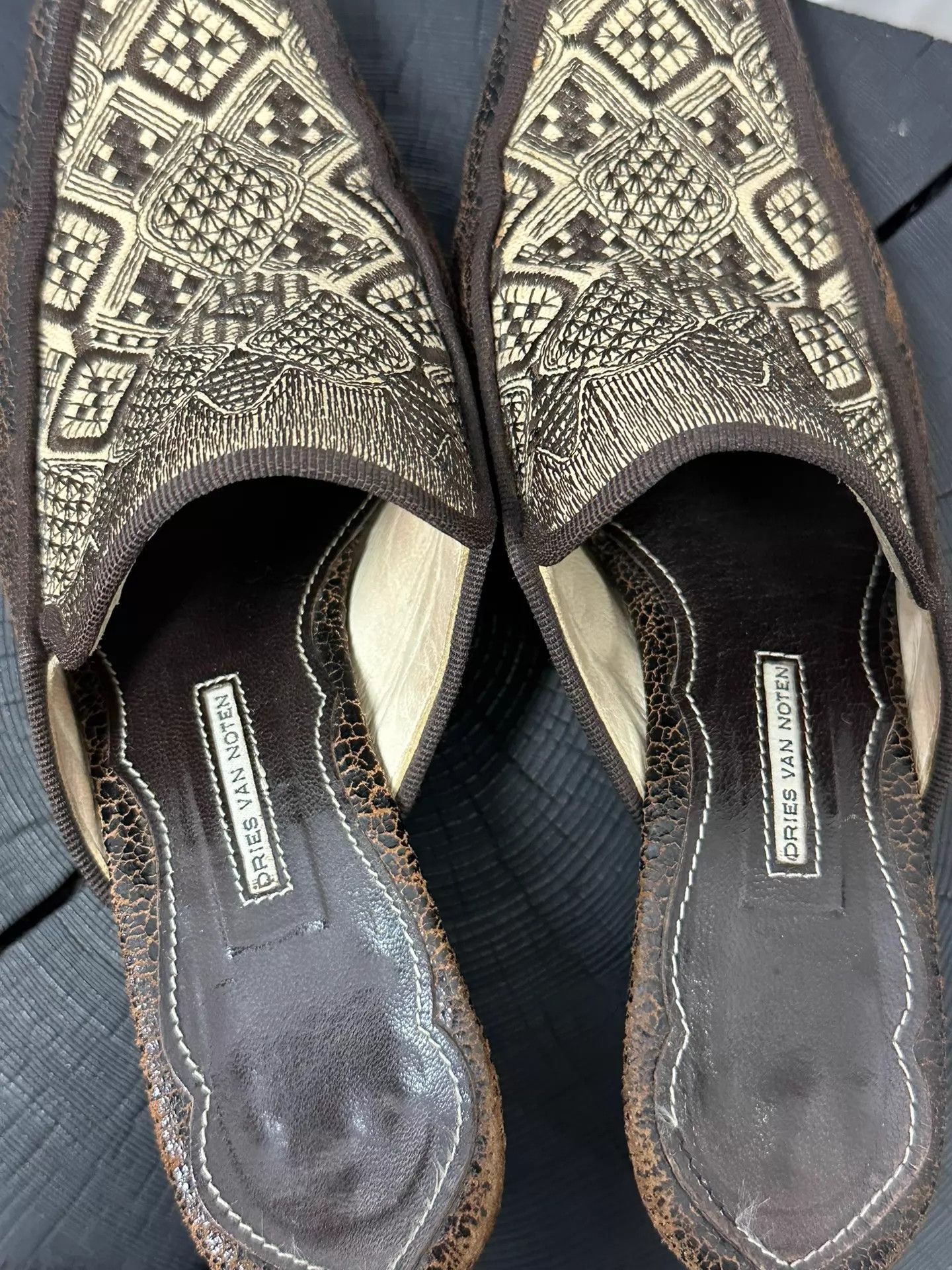 Dries Van Noten Dries Van Noten Embroidered Mule Heels 37.5 Size US 7 / IT 37 - 7 Thumbnail