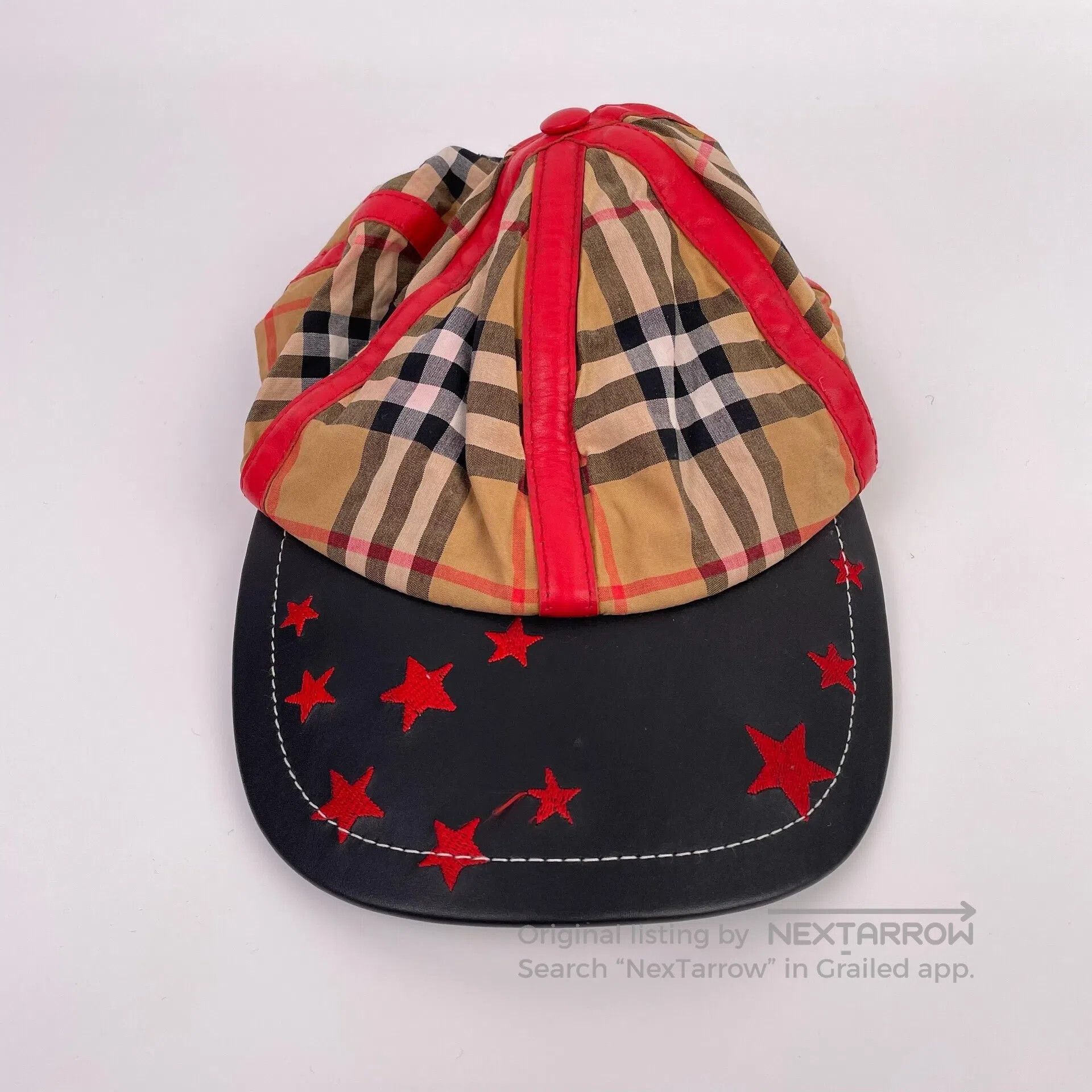 ? Burberry Golf Knight Logo Visor - Nova Check Red ? Burberry Golf Knight Logo Visor - Nova Check Red main image 3