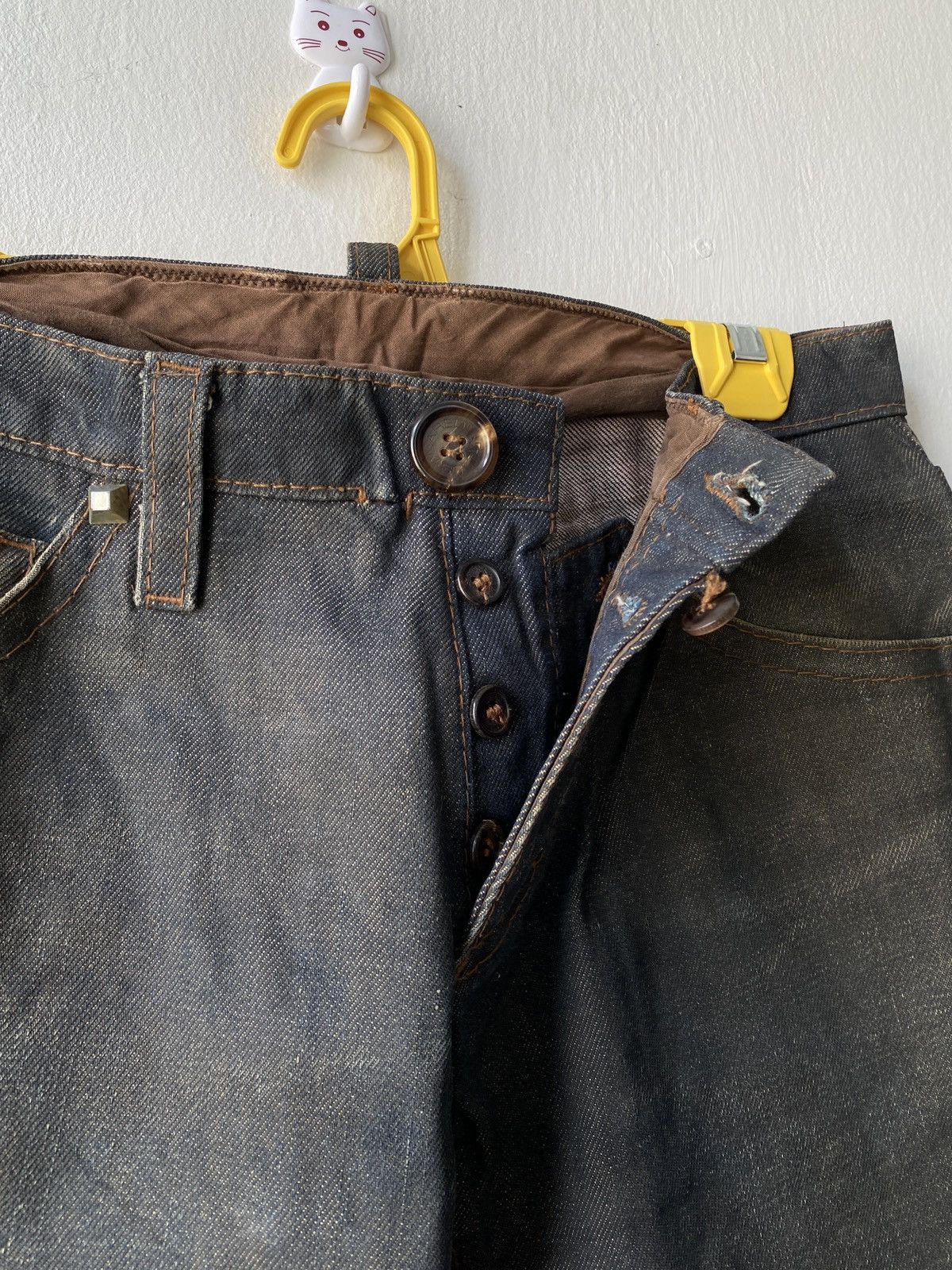 Dsquared2 Vintage Dsquared2 Waxed D2Lux Flare Denim Size US 29 - 15 Thumbnail
