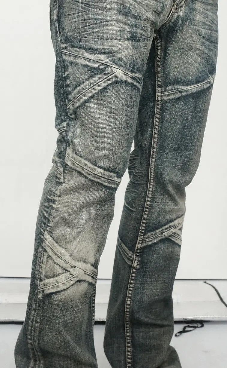 Japanese Brand Rare Vintage EDGE RUPERT Patchwork Lowrise Jeans Size US 31 - 1 Thumbnail