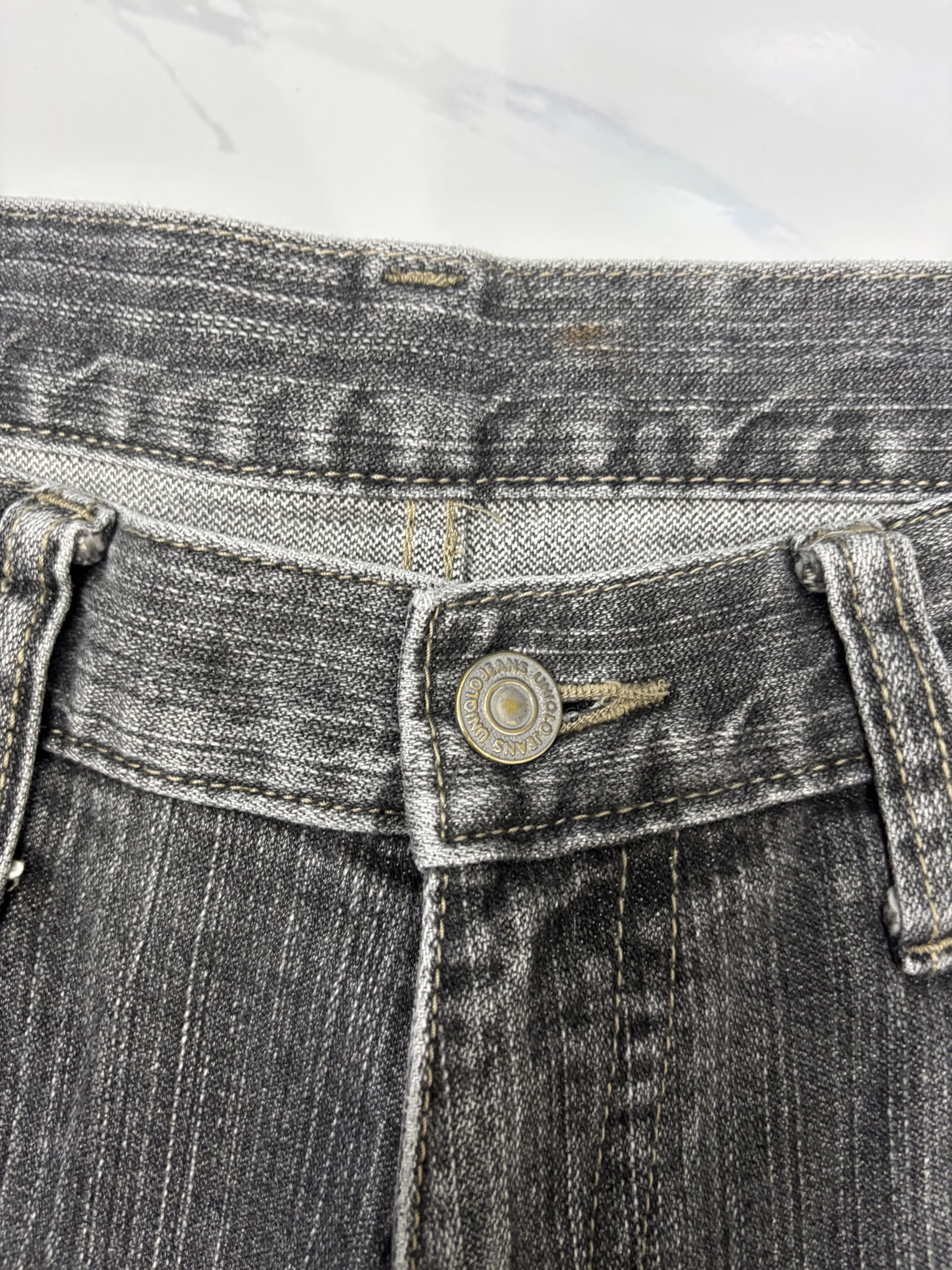 Undercover × Uniqlo Vintage Uniqlo Faded Black Baggy Distressed Denim Jeans Size US 33 - 9 Thumbnail
