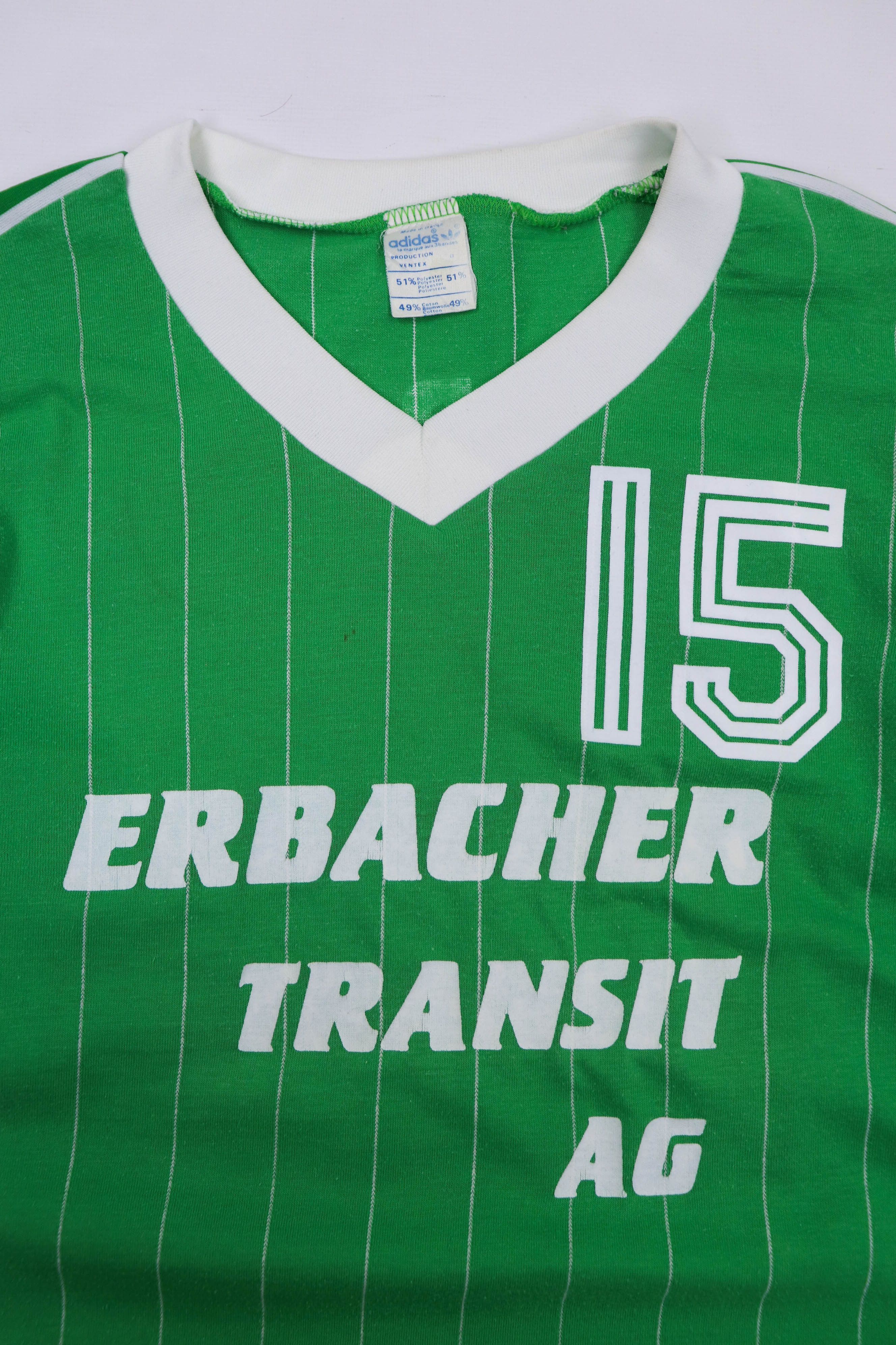 Adidas 70-80s Vintage Adidas Ventex Made in France LS Soccer Shirt Size US M / EU 48-50 / 2 - 6 Thumbnail