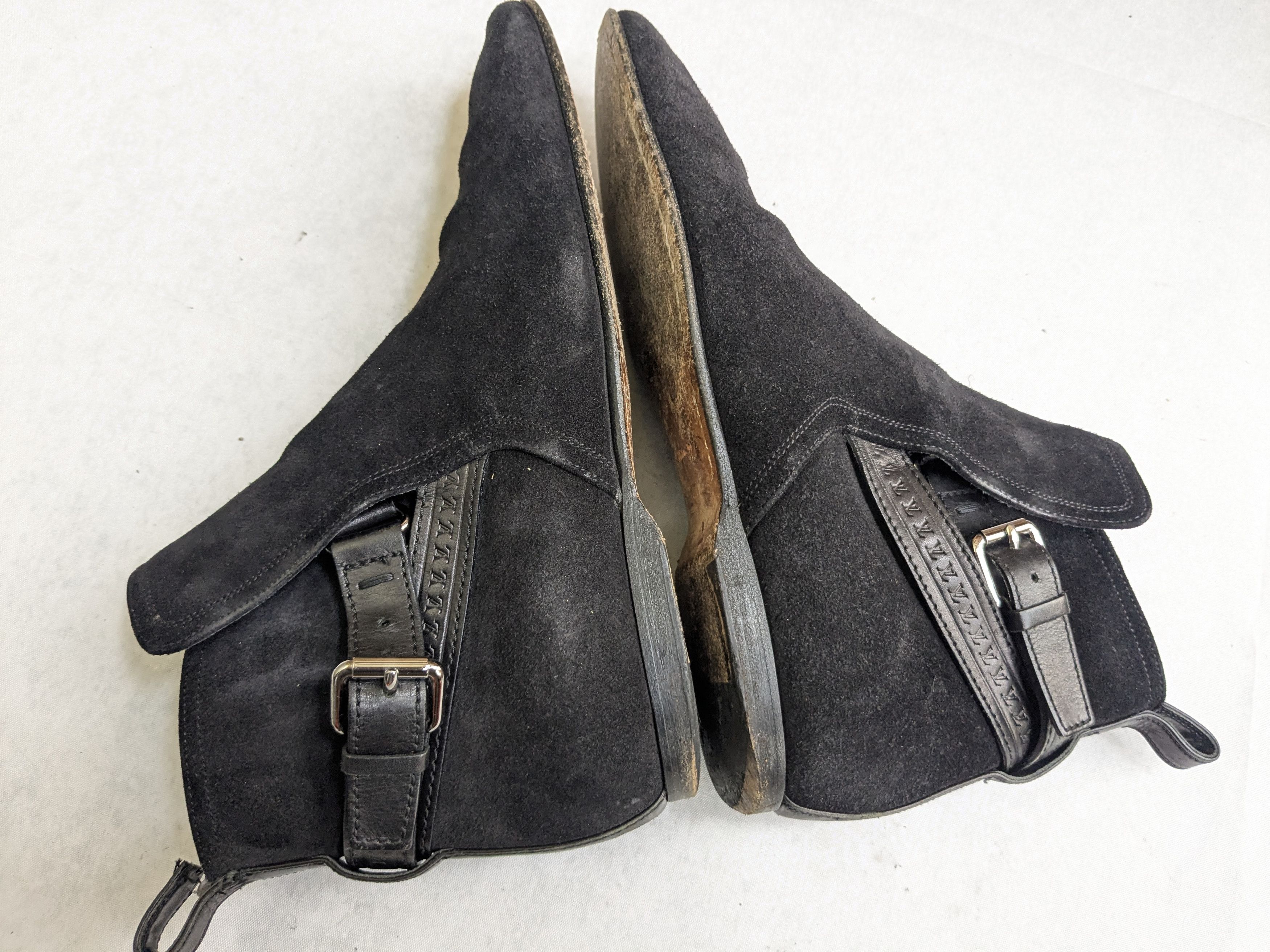 Louis Vuitton Louis Vuitton Jodhpur Boots Black Leather 8 Suede Buckle Size US 8 / EU 41 - 6 Thumbnail