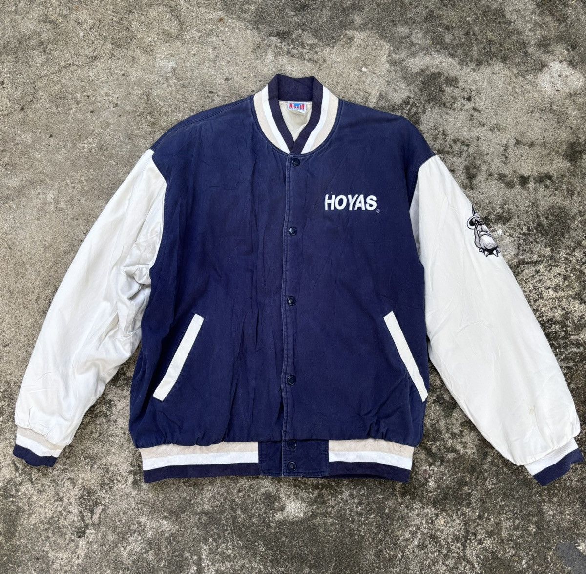 Vintage VINTAGE HOYAS COLLEGIATE VARSITY JACKET Size US XL / EU 56 / 4 - 1 Thumbnail