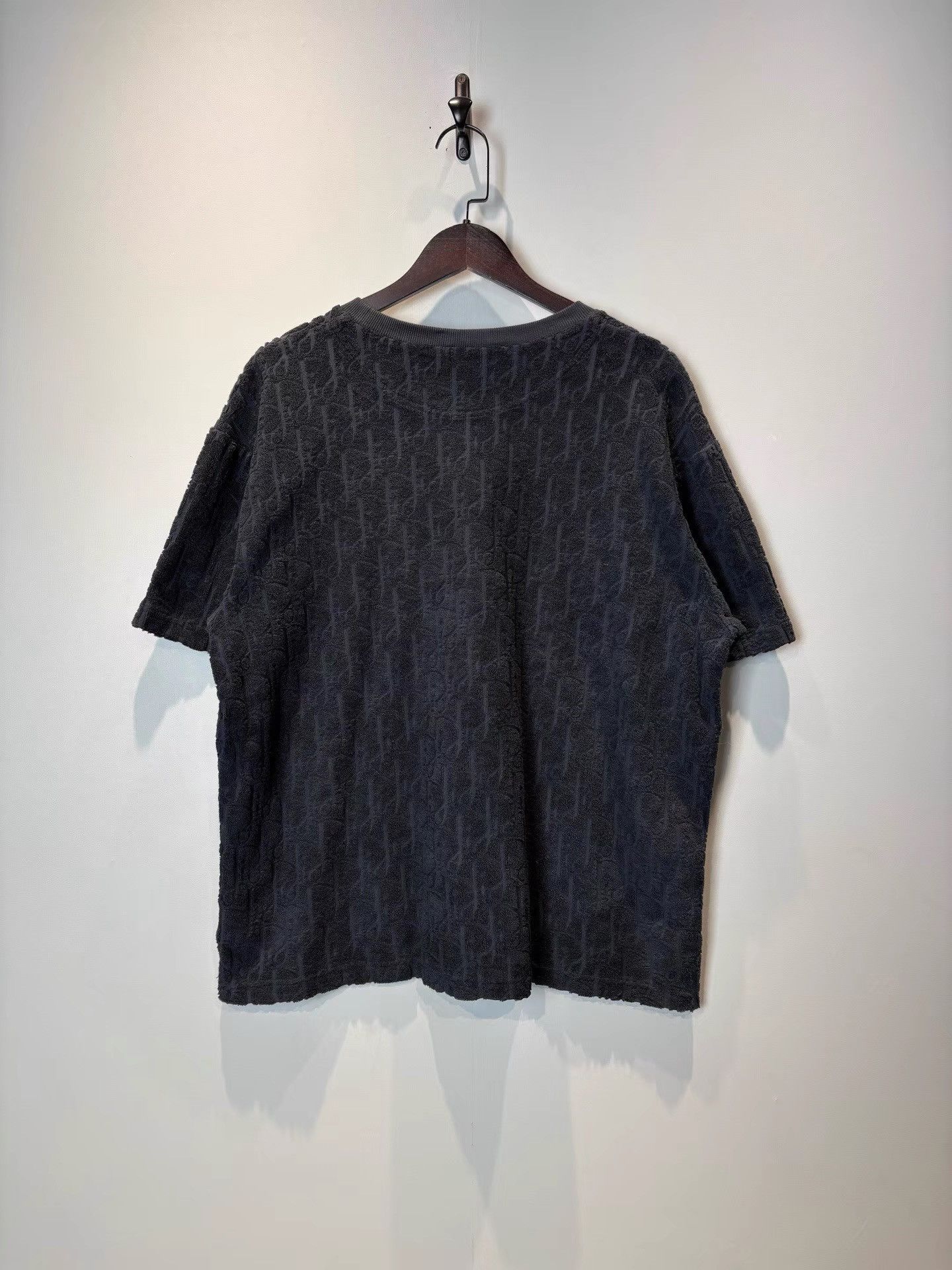 Dior Dior Black Towel Fabric T-shirt with Letter Logo K36 Size US L / EU 52-54 / 3 - 2 Thumbnail