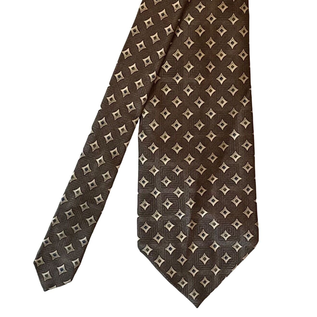 Pierre Cardin Pierre Cardin Silk Tie ~ Off Brown ~ Necktie ~ Size ONE SIZE - 1 Thumbnail