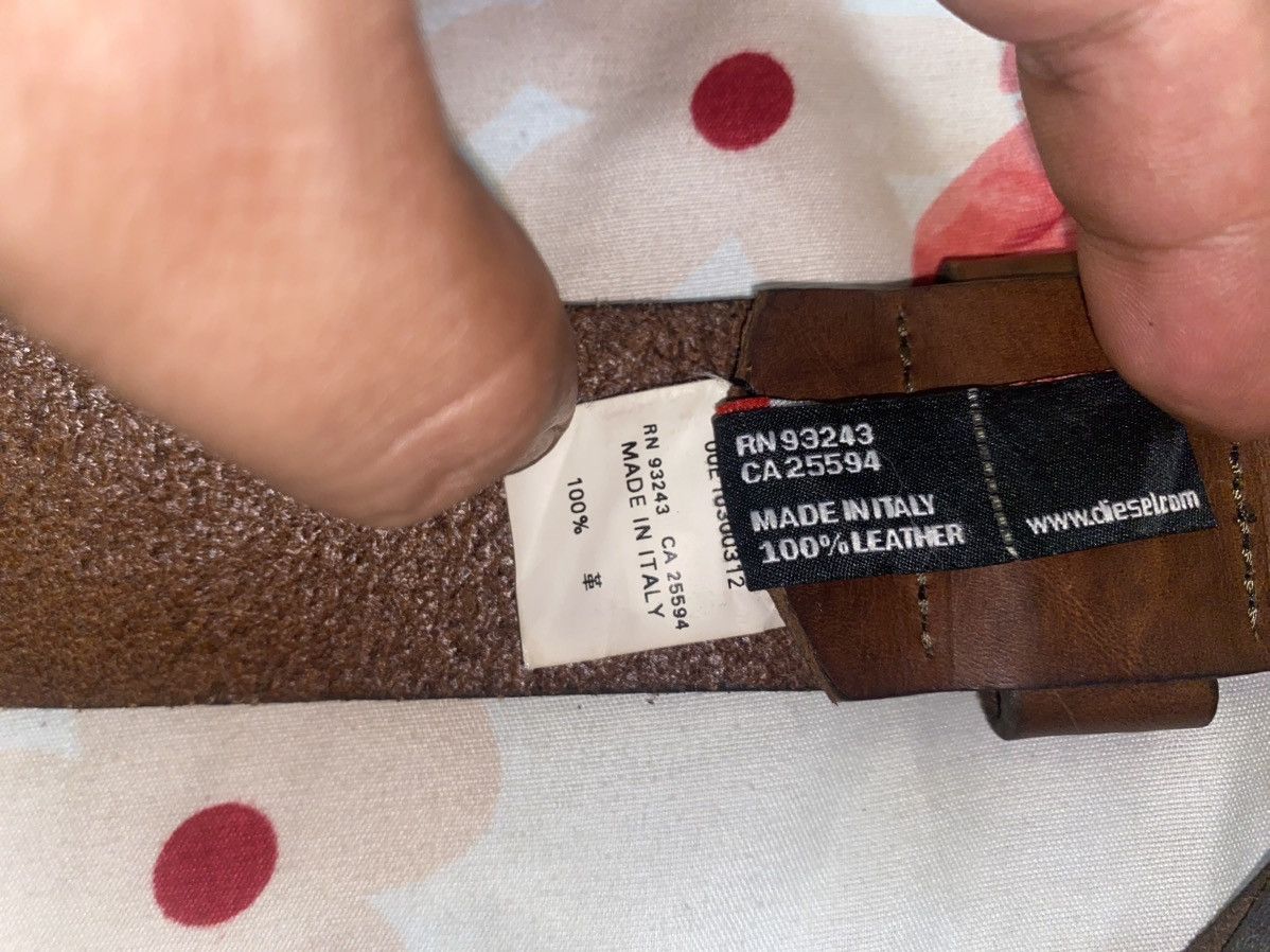 Diesel × Vintage Vintage Diesel Genuine Leather Belt Size ONE SIZE - 3 Thumbnail