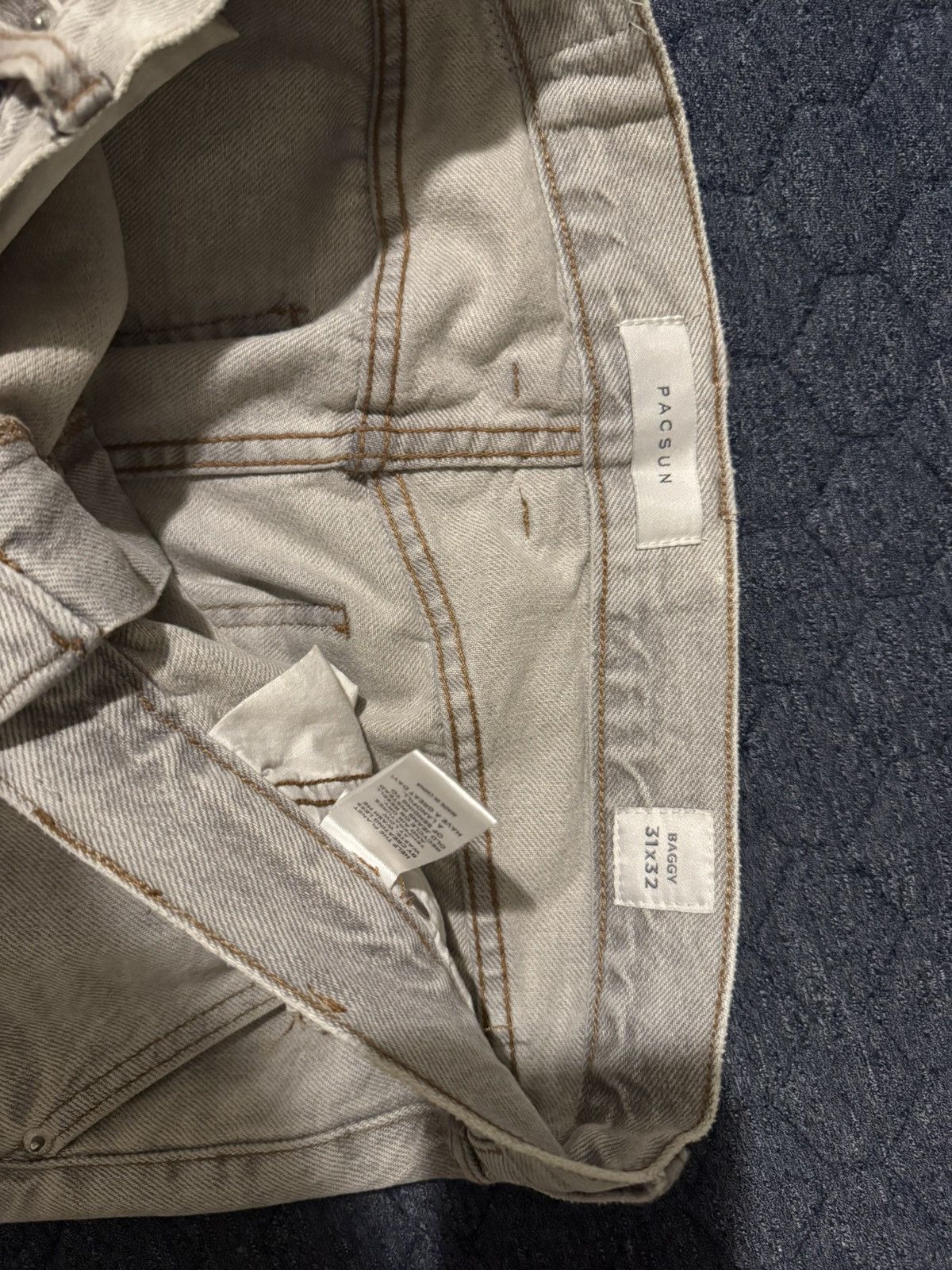 Pacsun Pacsun Gray Cargo Baggy Jeans Size US 31 - 2 Thumbnail