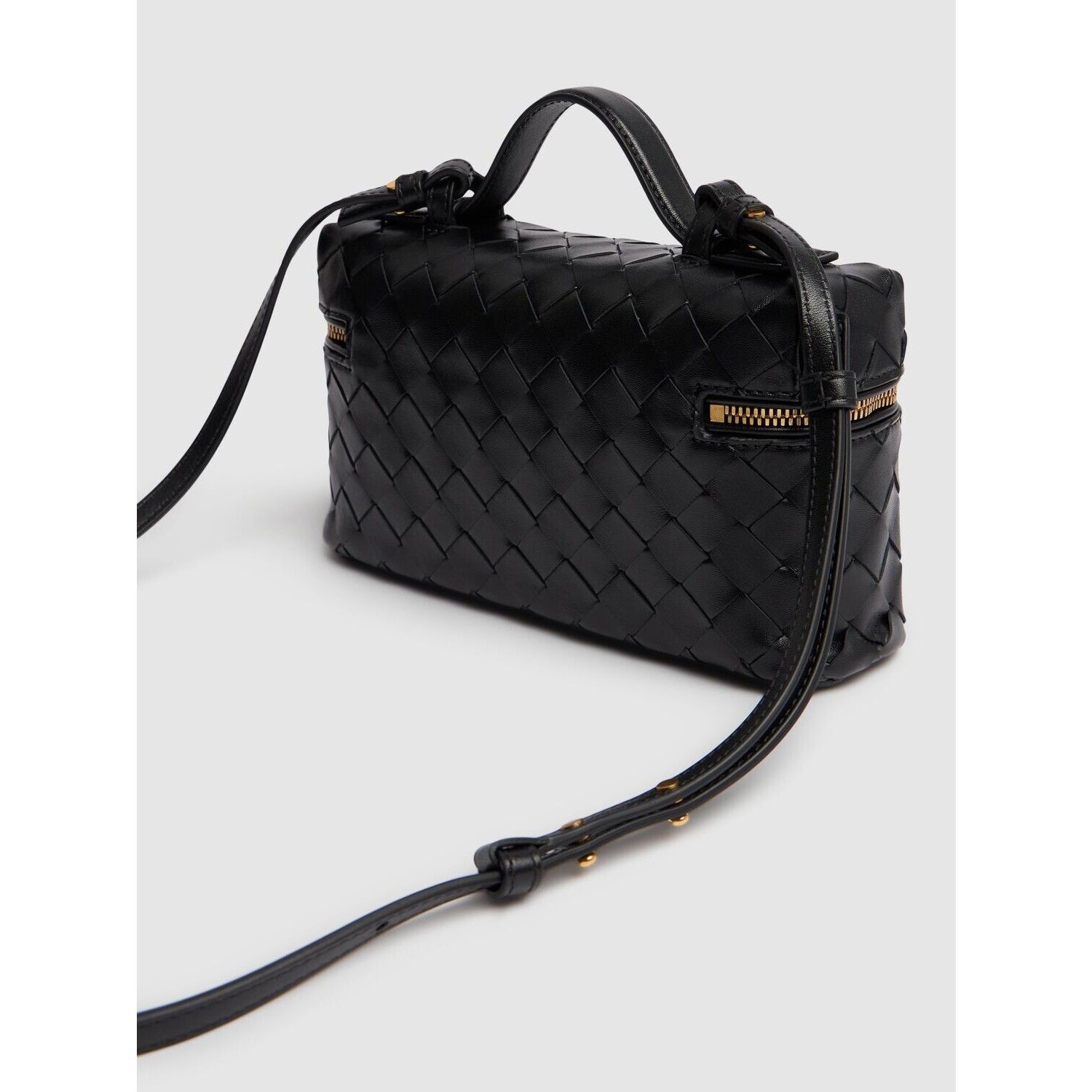 Bottega Veneta BOTTEGA VENETA Bang Bang $3200 Black Intrecciato Leather Van Size ONE SIZE - 3 Thumbnail