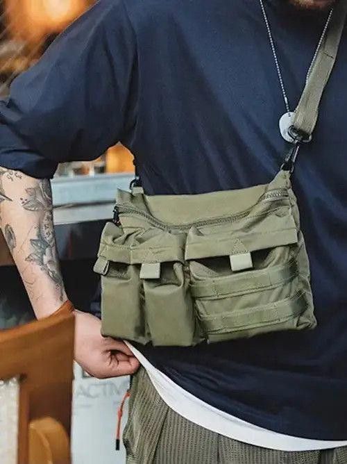 Japanese Brand Military Khaki Tactical Shoulder Crossbody Bag Size ONE SIZE - 1 Thumbnail