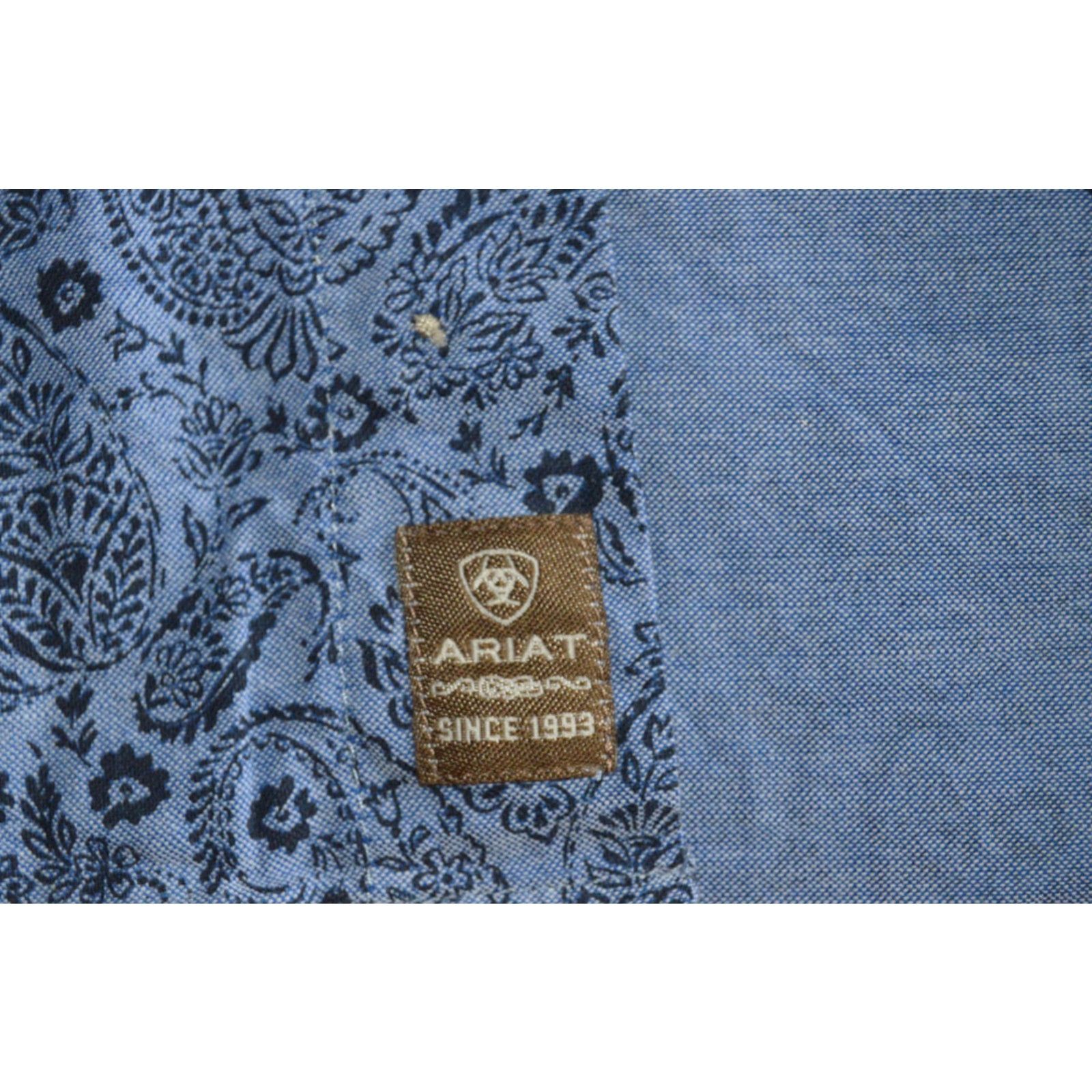 Ariat Ariat Paisley L/S Western Cowboy Button Up Shirt Indigo Paisley Sz S Stretch - Mens Shirt Size US S / EU 44-46 / 1 - 5 Thumbnail