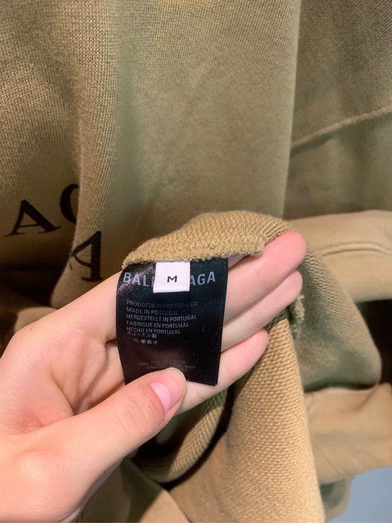 Balenciaga Balenciaga Khaki Wheat Pattern Hooded Sweatshirt Size US M / EU 48-50 / 2 - 6 Thumbnail