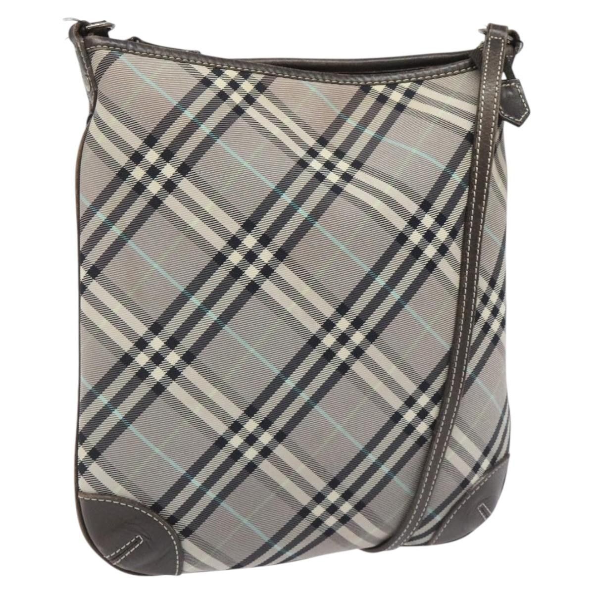 Burberry Burberry Nova Check Blue Label Shoulder Bag Nylon Gray Size ONE SIZE - 1 Thumbnail