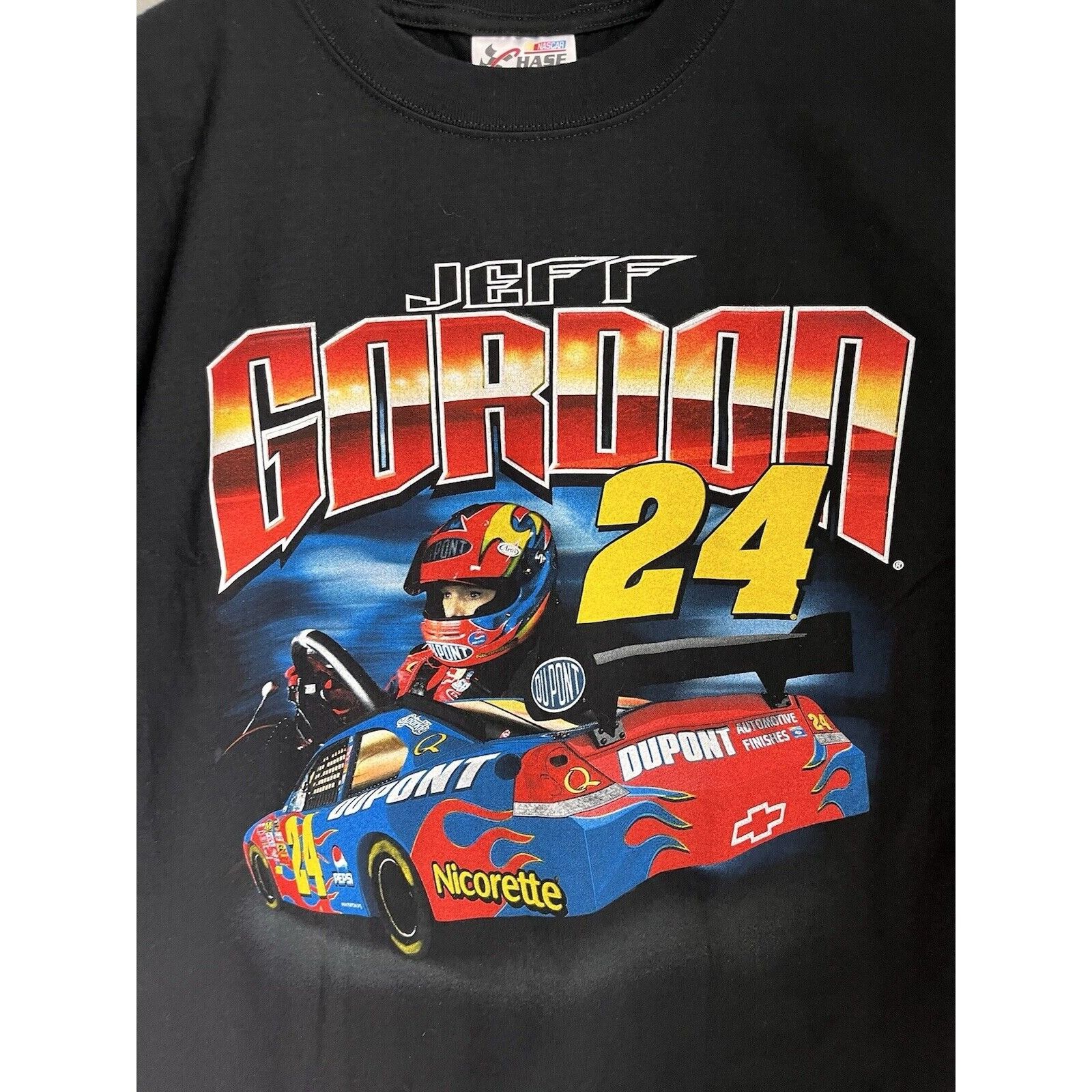 NASCAR NEW VINTAGE NASCAR RACING JEFF GORDON #24 BLACK T SHIRT 90S Size US M / EU 48-50 / 2 - 2 Thumbnail
