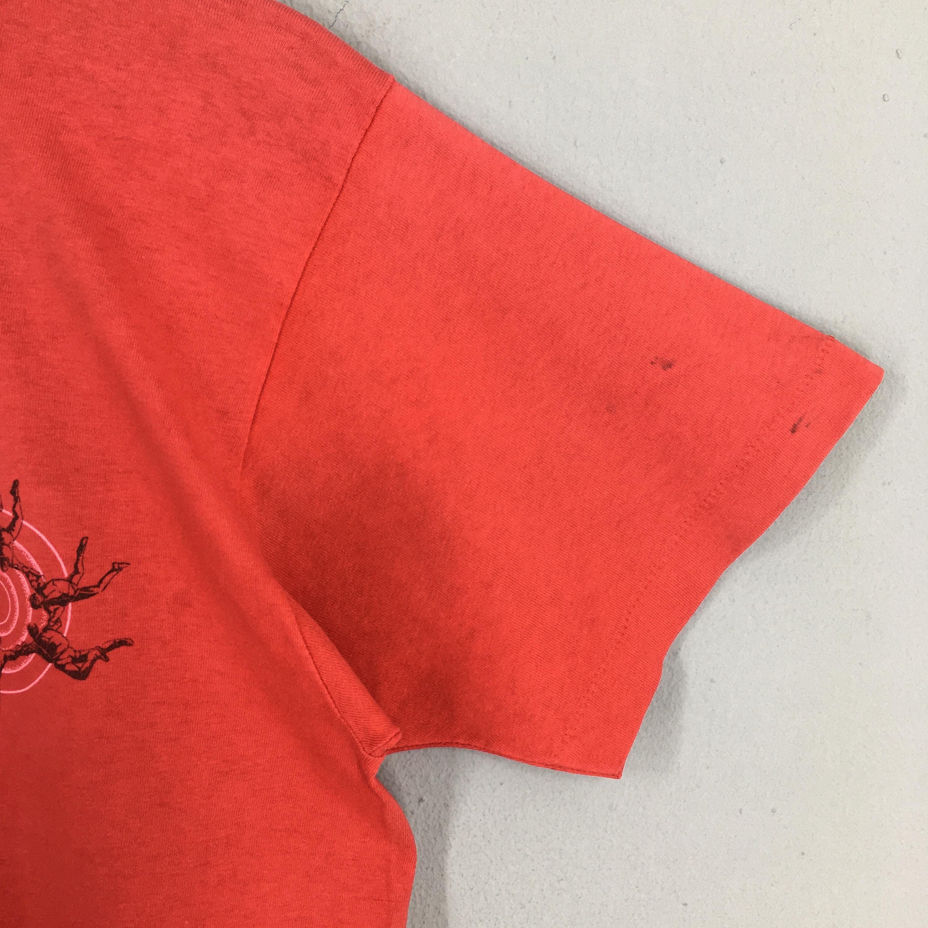 Fruit Of The Loom × Powell Peralta Vintage 90's Parachute Ride Red T shirt Large Size US L / EU 52-54 / 3 - 6 Thumbnail
