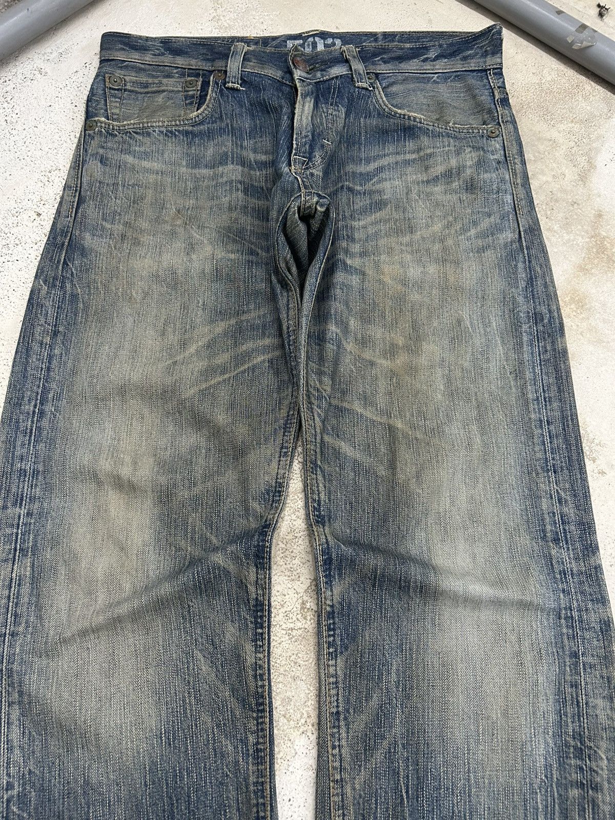 Edwin Vintage Edwin 503 Blue Trip Mud Washed Distressed Size US 33 - 4 Thumbnail